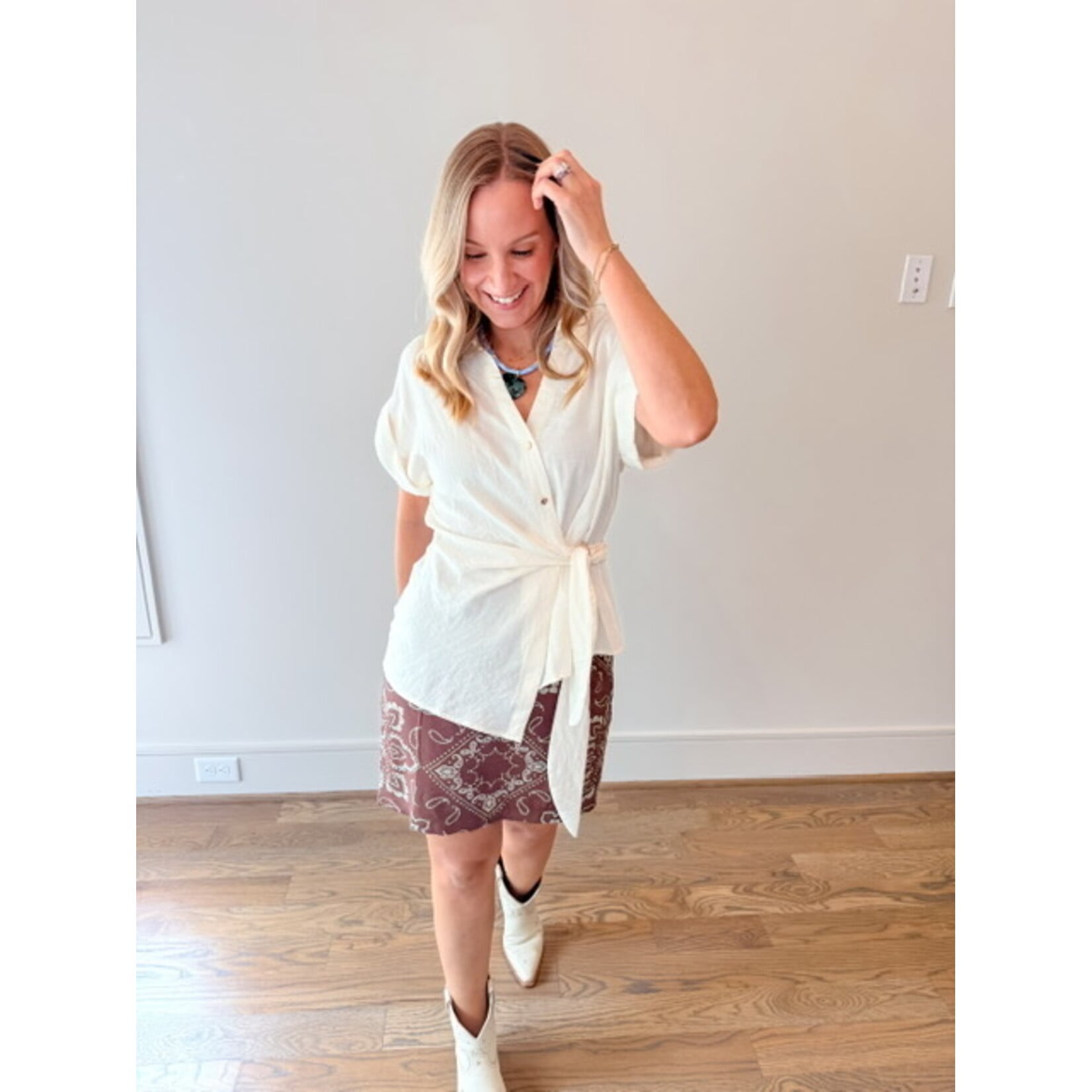 Nora Side Tie Top