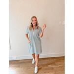 Caroline Check Half Zip Dress