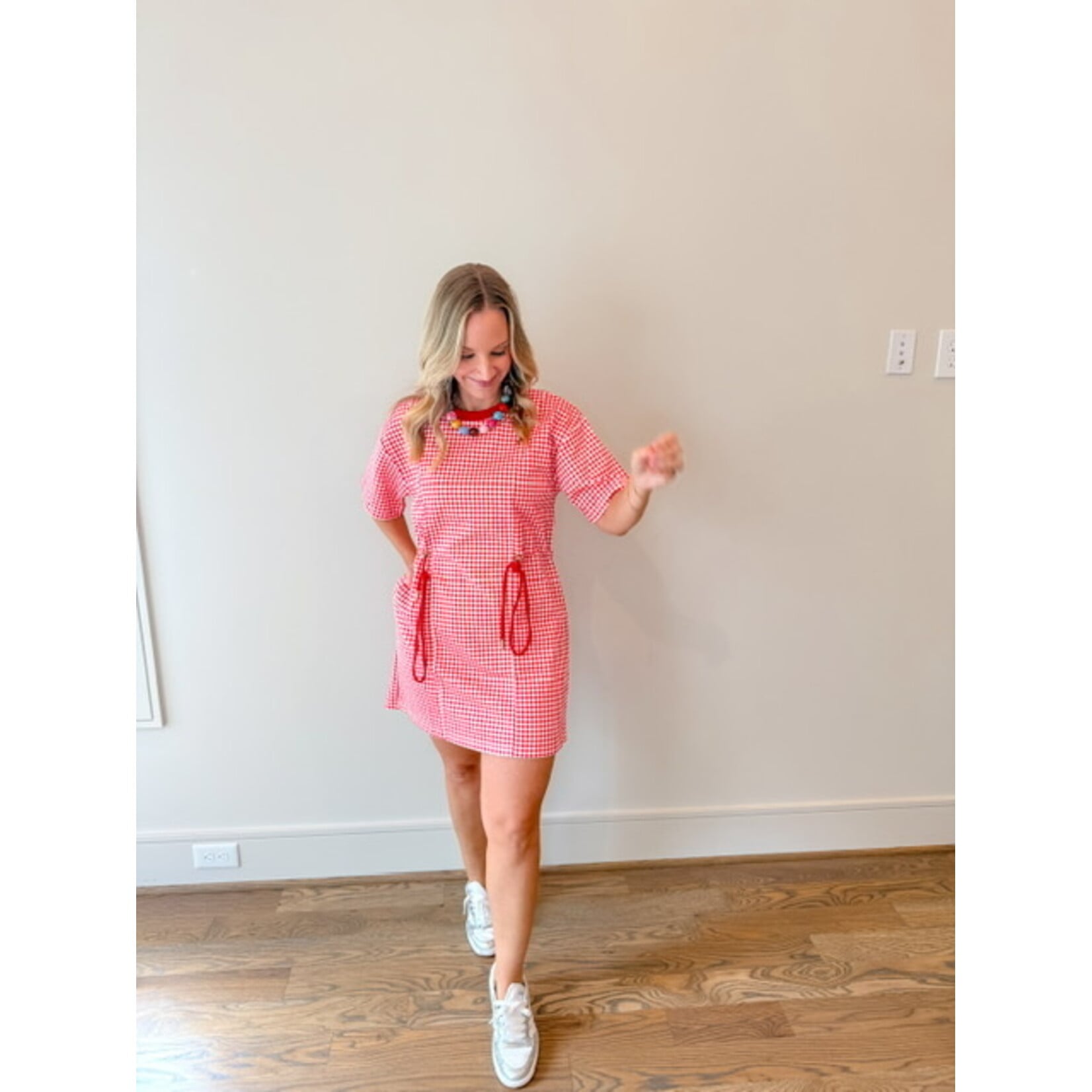 End Zone Check Cinch Dress
