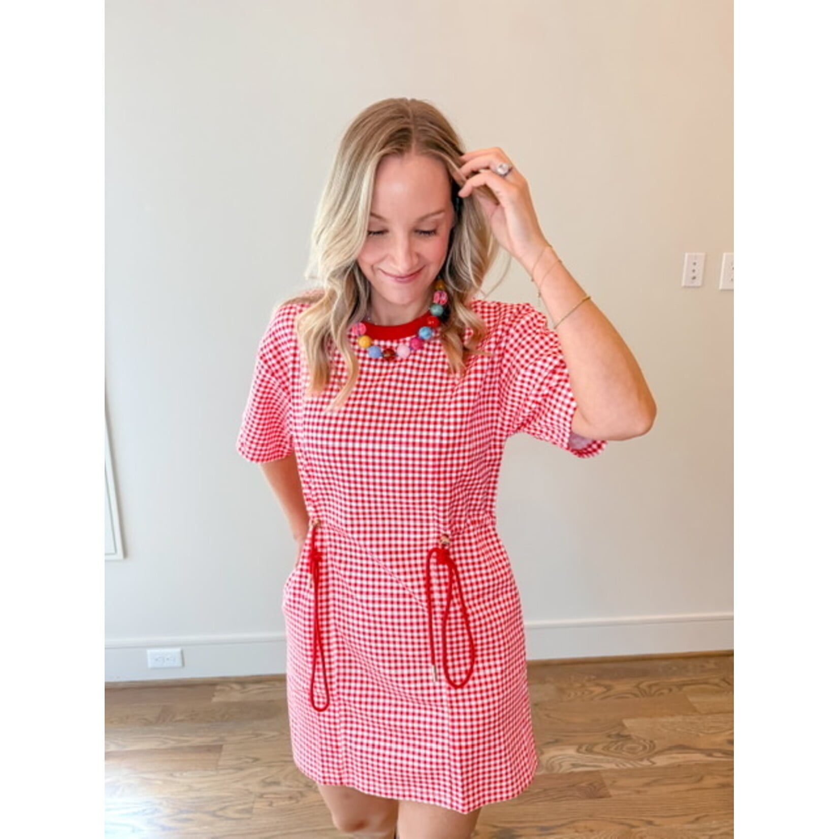 End Zone Check Cinch Dress