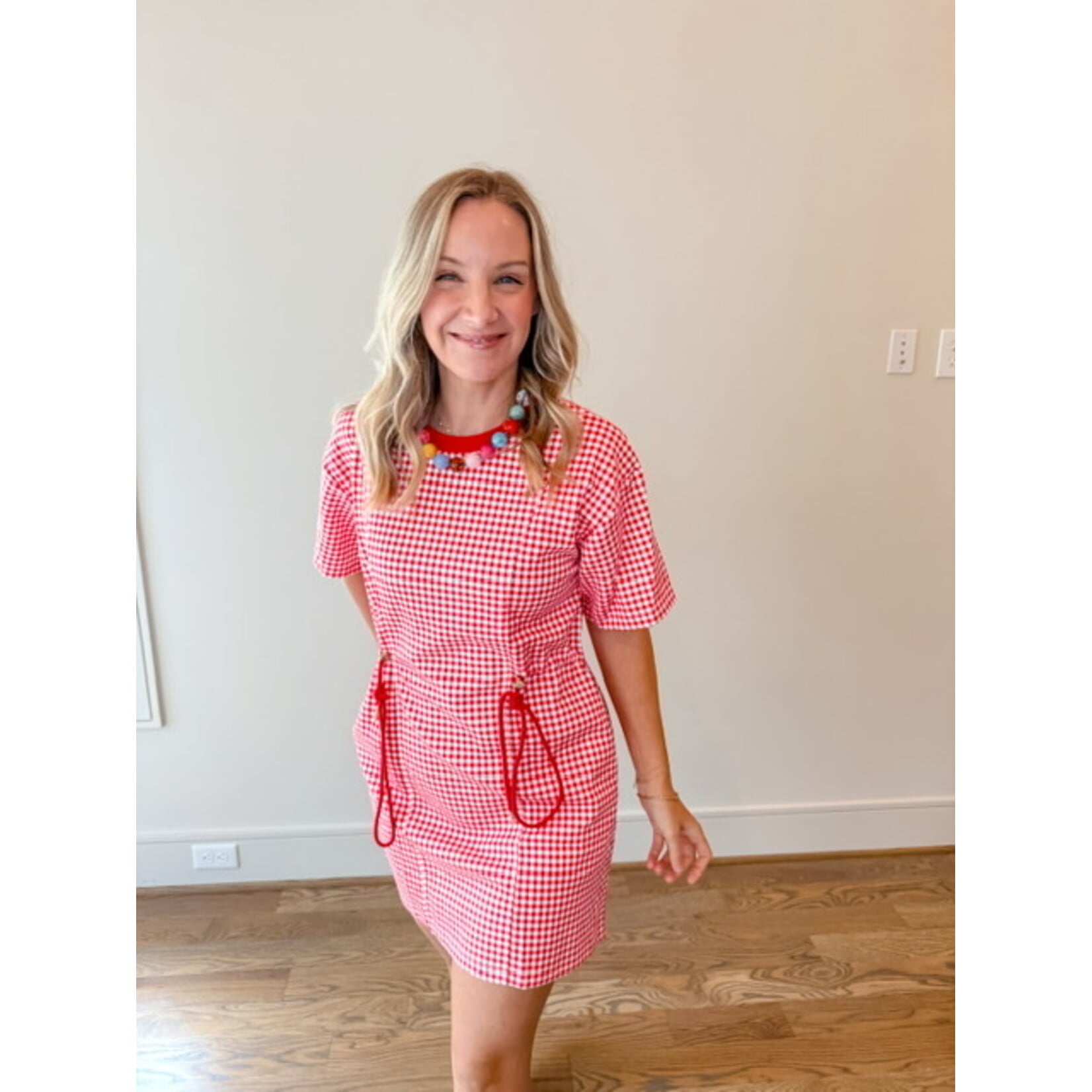 End Zone Check Cinch Dress