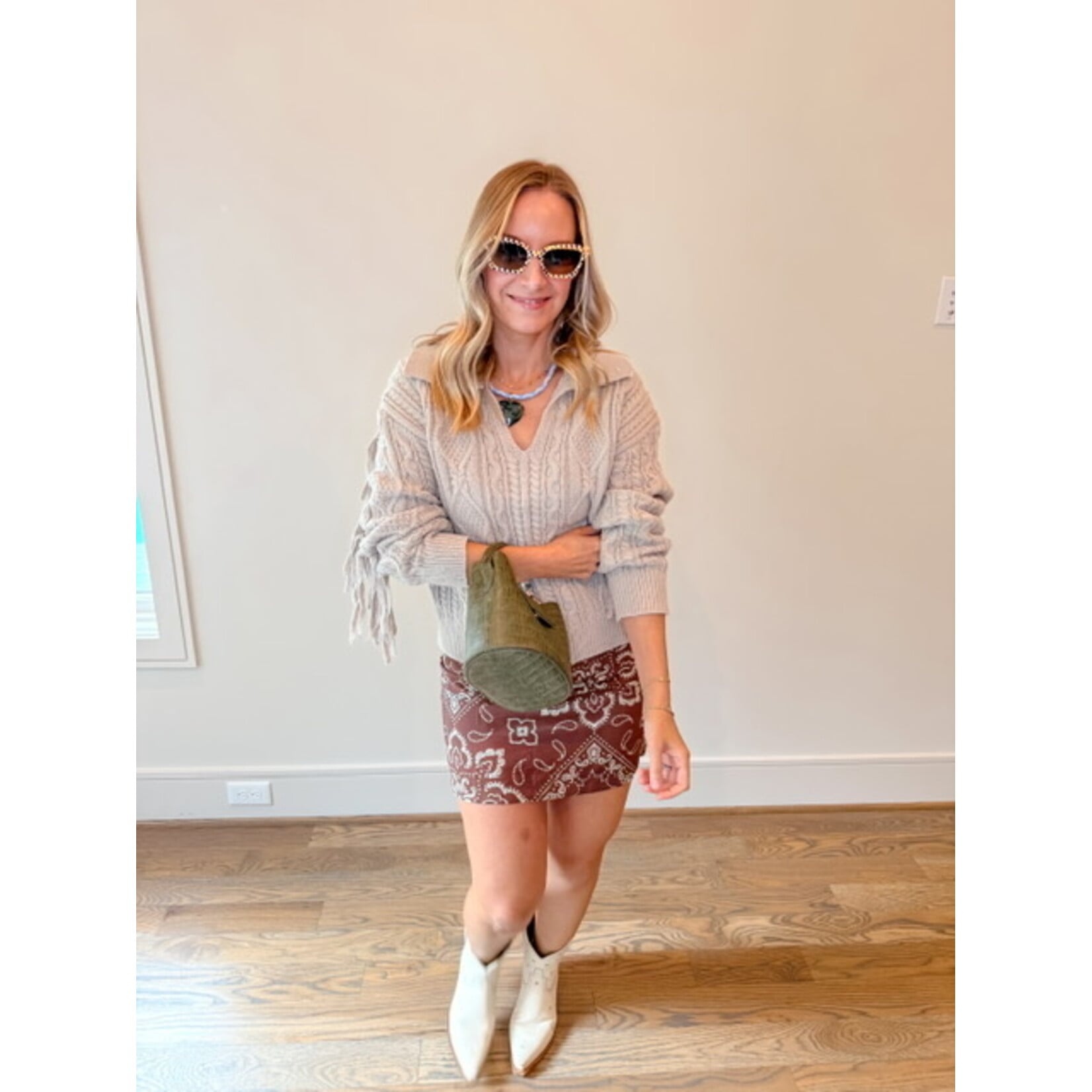 Fringe Cable Sweater