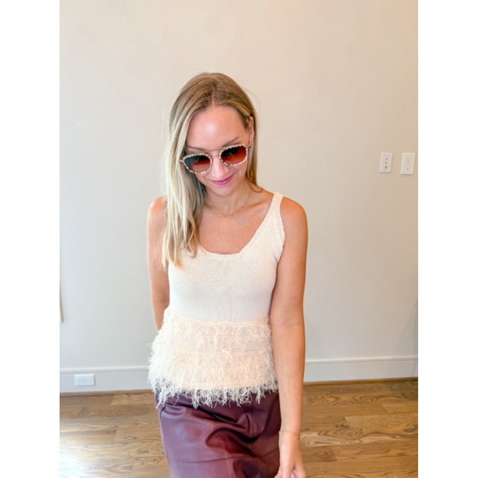 Jamie Fringe Knit Tank