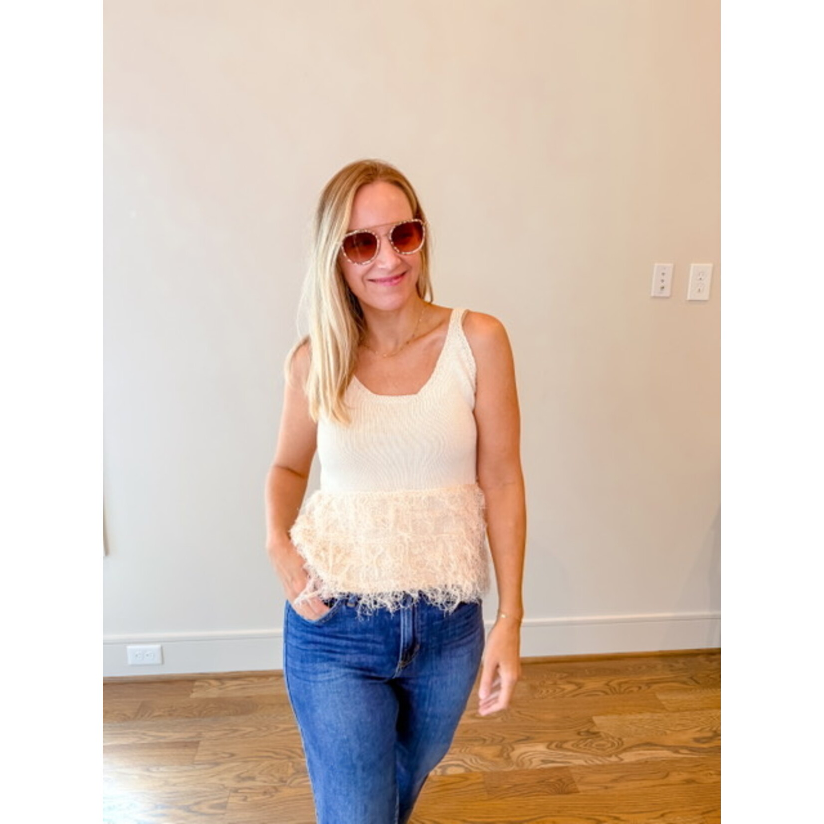Jamie Fringe Knit Tank