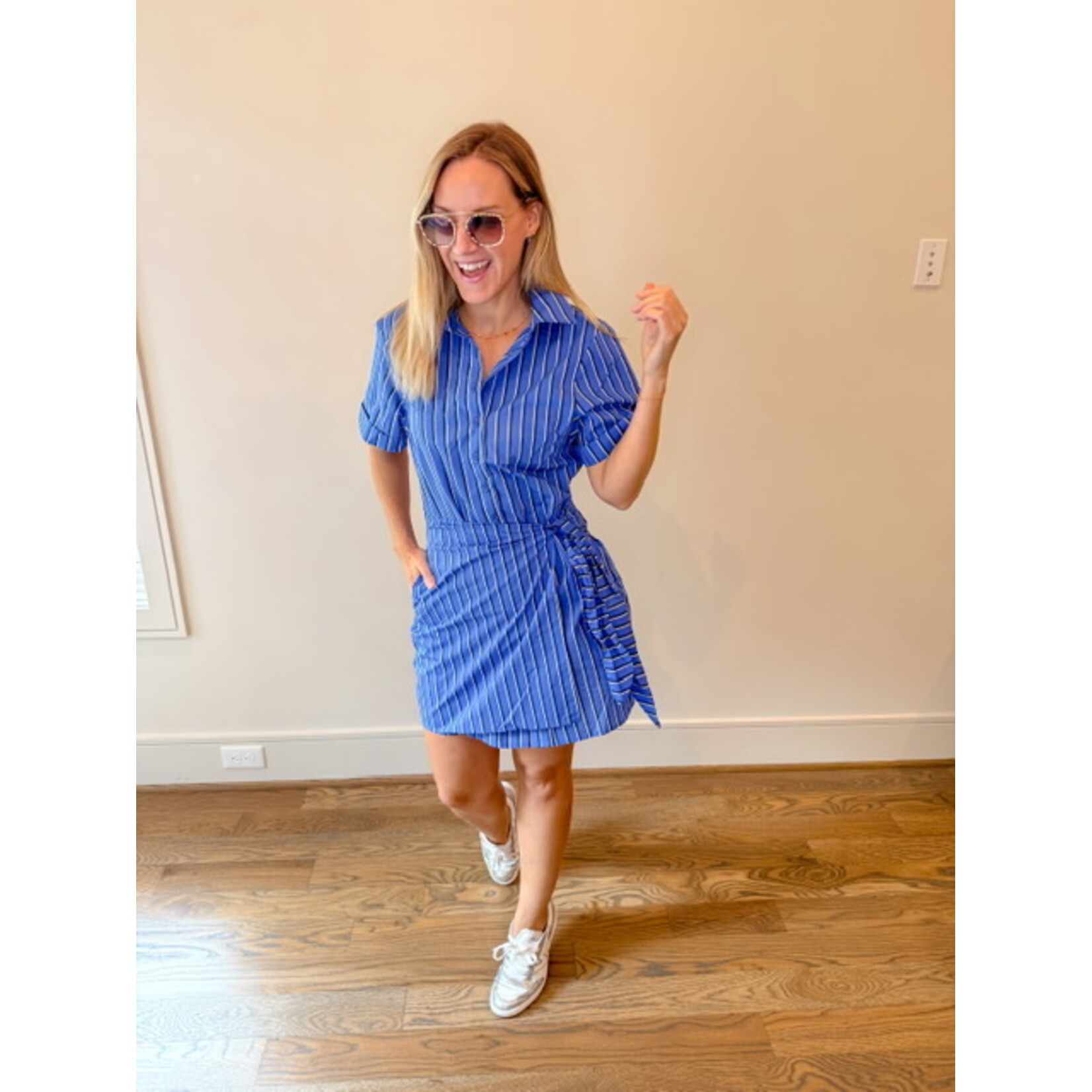 Delilah Stripe Wrap Dress