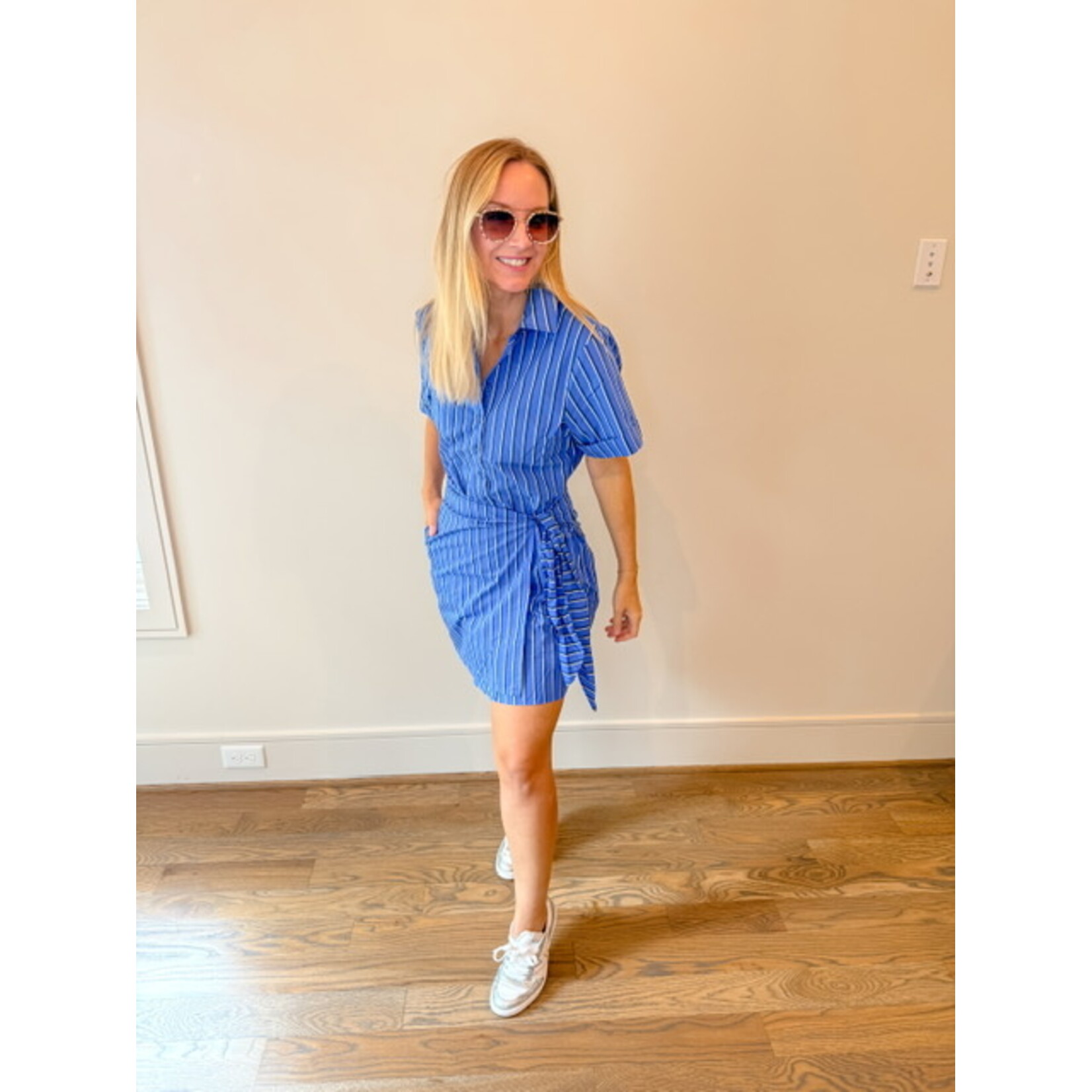 Delilah Stripe Wrap Dress