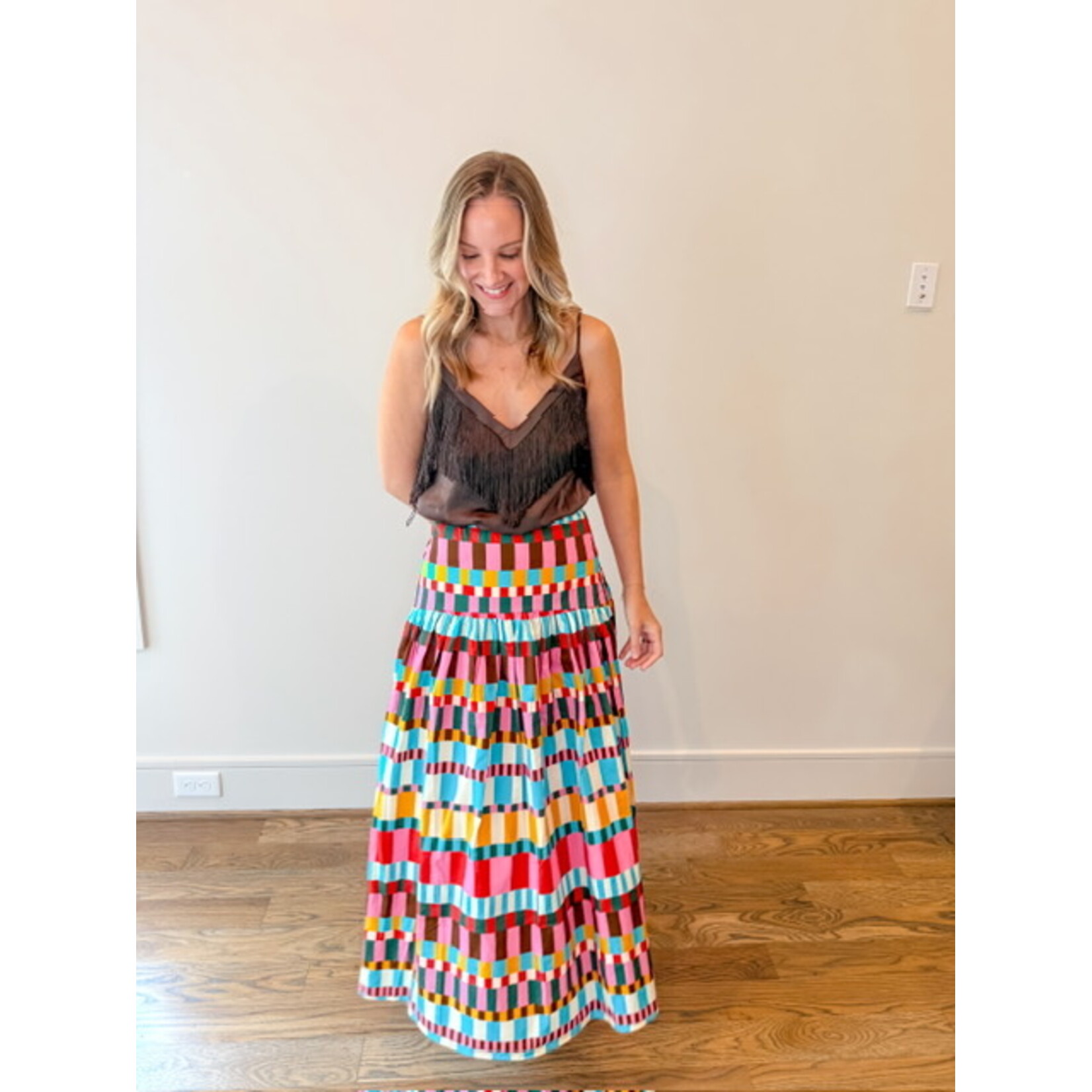 Whitney Fringe Chocolate Top