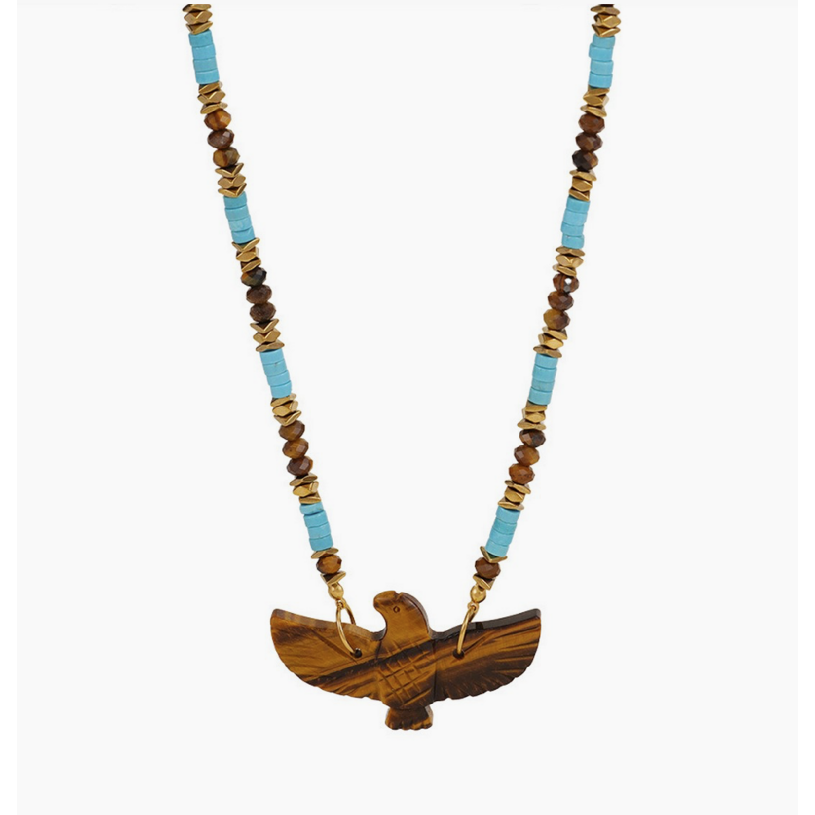 Eagle Gemstone Necklace