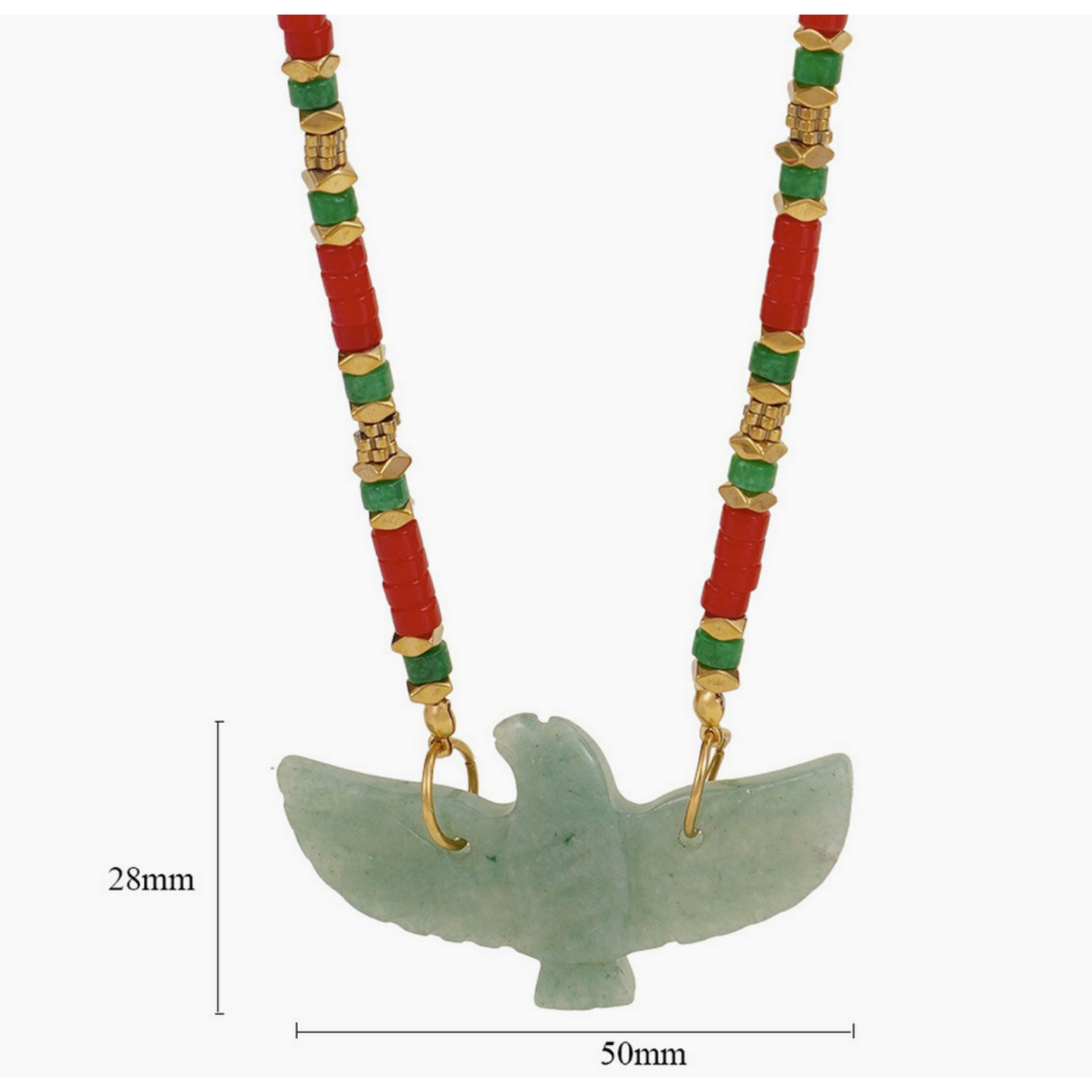 Eagle Gemstone Necklace