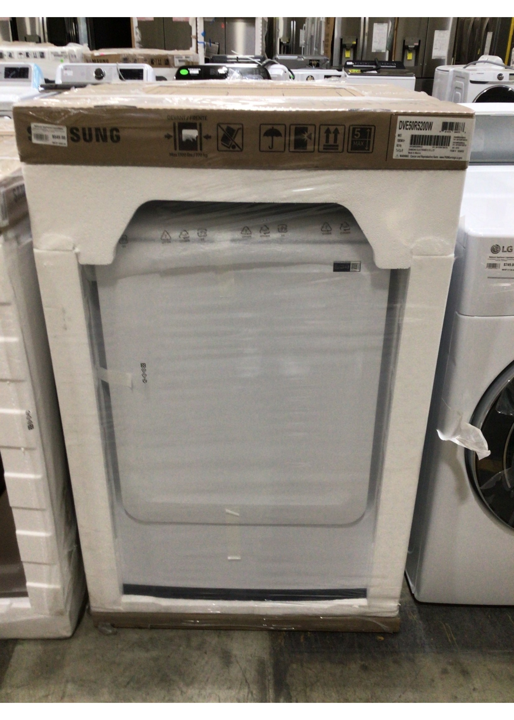 Samsung SAMSUNG DVE50R5200W 7.4 cu. ft. Electric Dryer with Sensor Dry in White