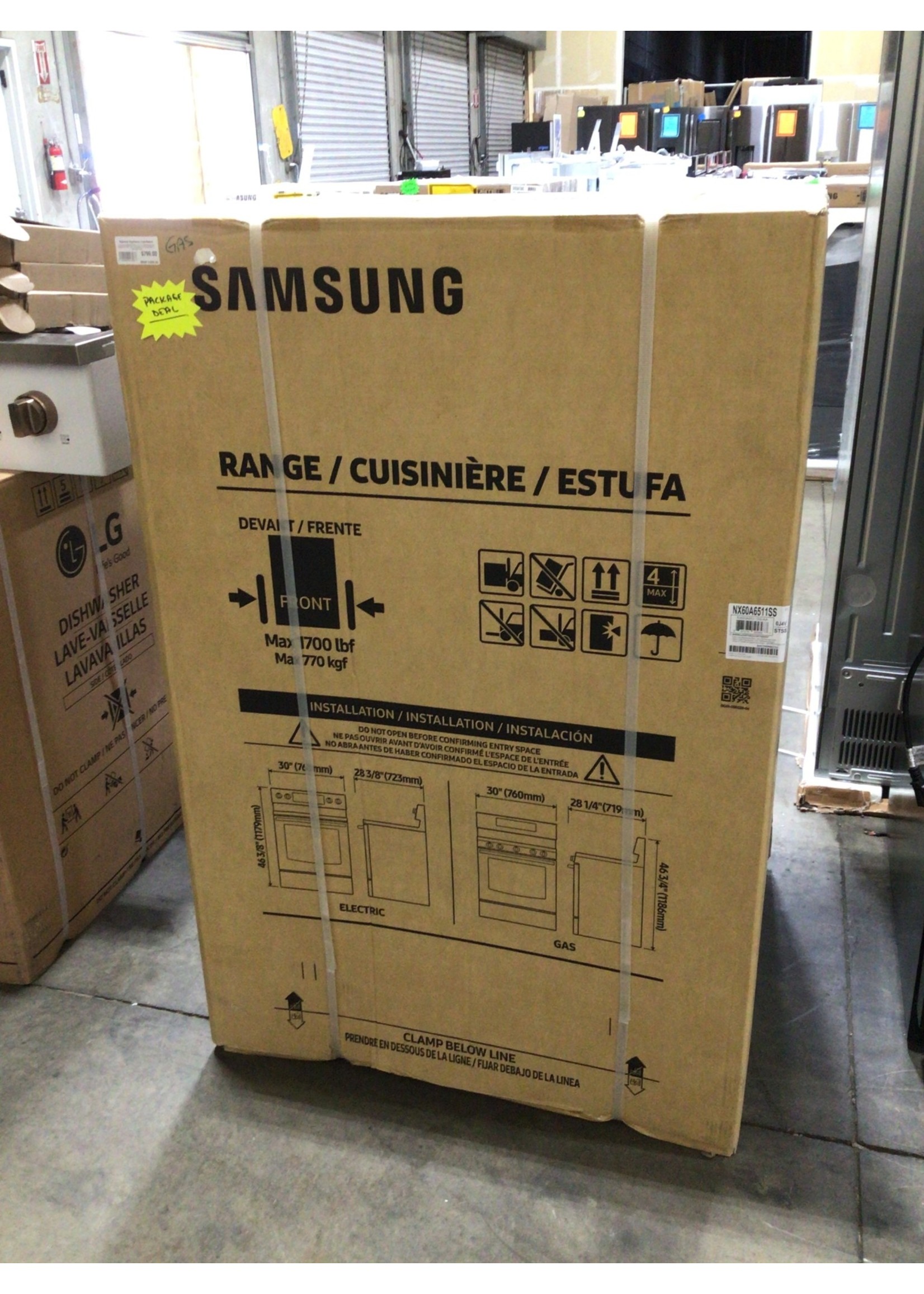 Samsung Samsung NX60A6511SS 6.0 cu. ft. Freestanding Gas Range with