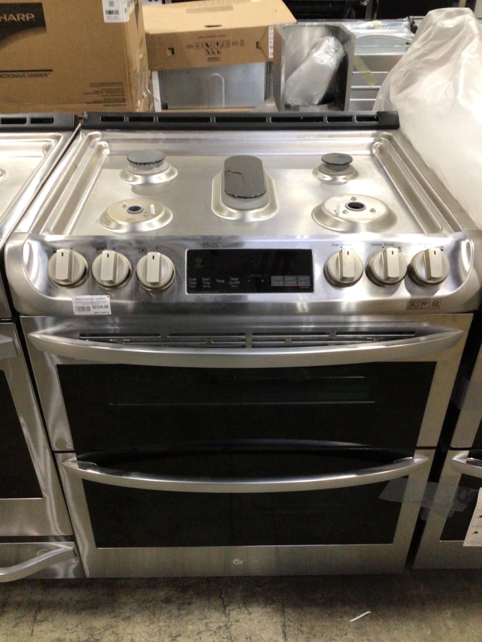 LG LG LTG4715ST 6.9 Cu. Ft. SlideIn Double Oven Gas True Convection