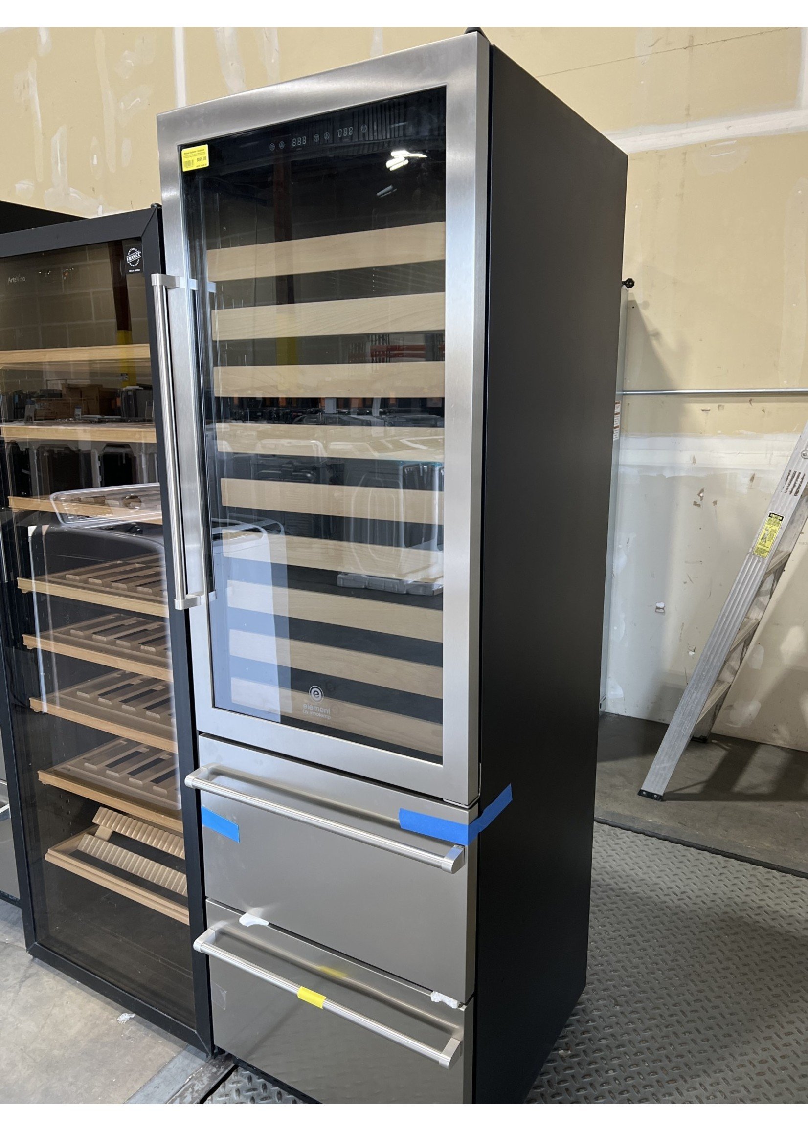 VINOTEMP Vinotemp ELBWC108SS 108Bottle Wine Cooler with Beverage Center Drawers and Dual Zone