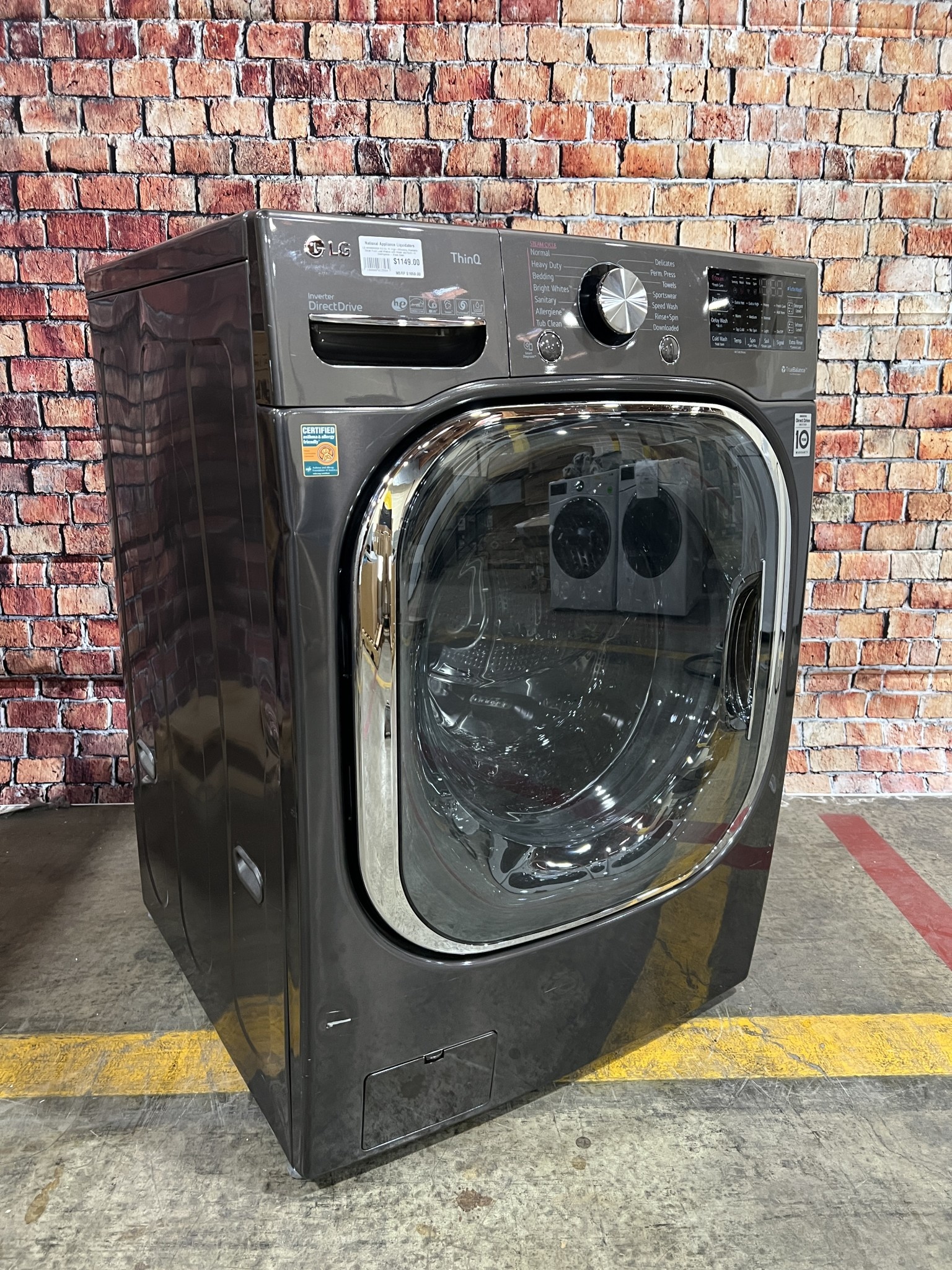 LG 5.0 Cu. Ft. High-Efficiency Stackable Smart Front Load Washer