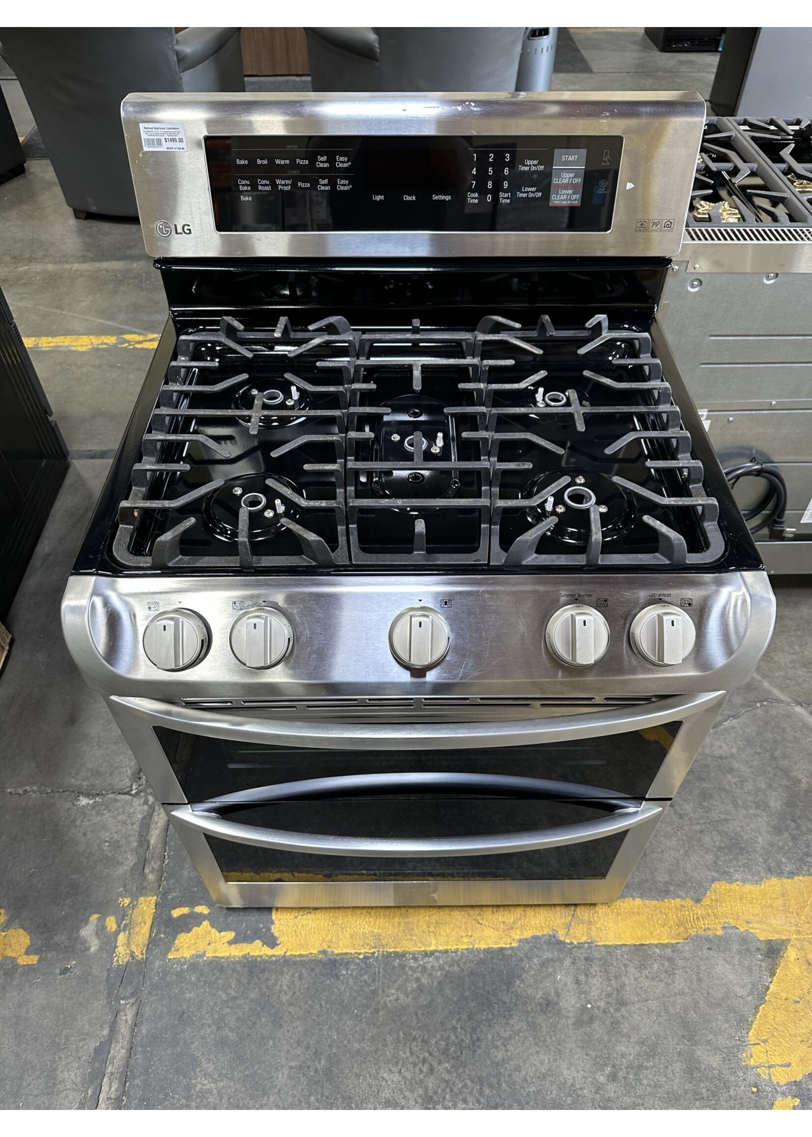 LG LG LDG4313ST 6.9 Cu. Ft. Freestanding Double Oven Gas True