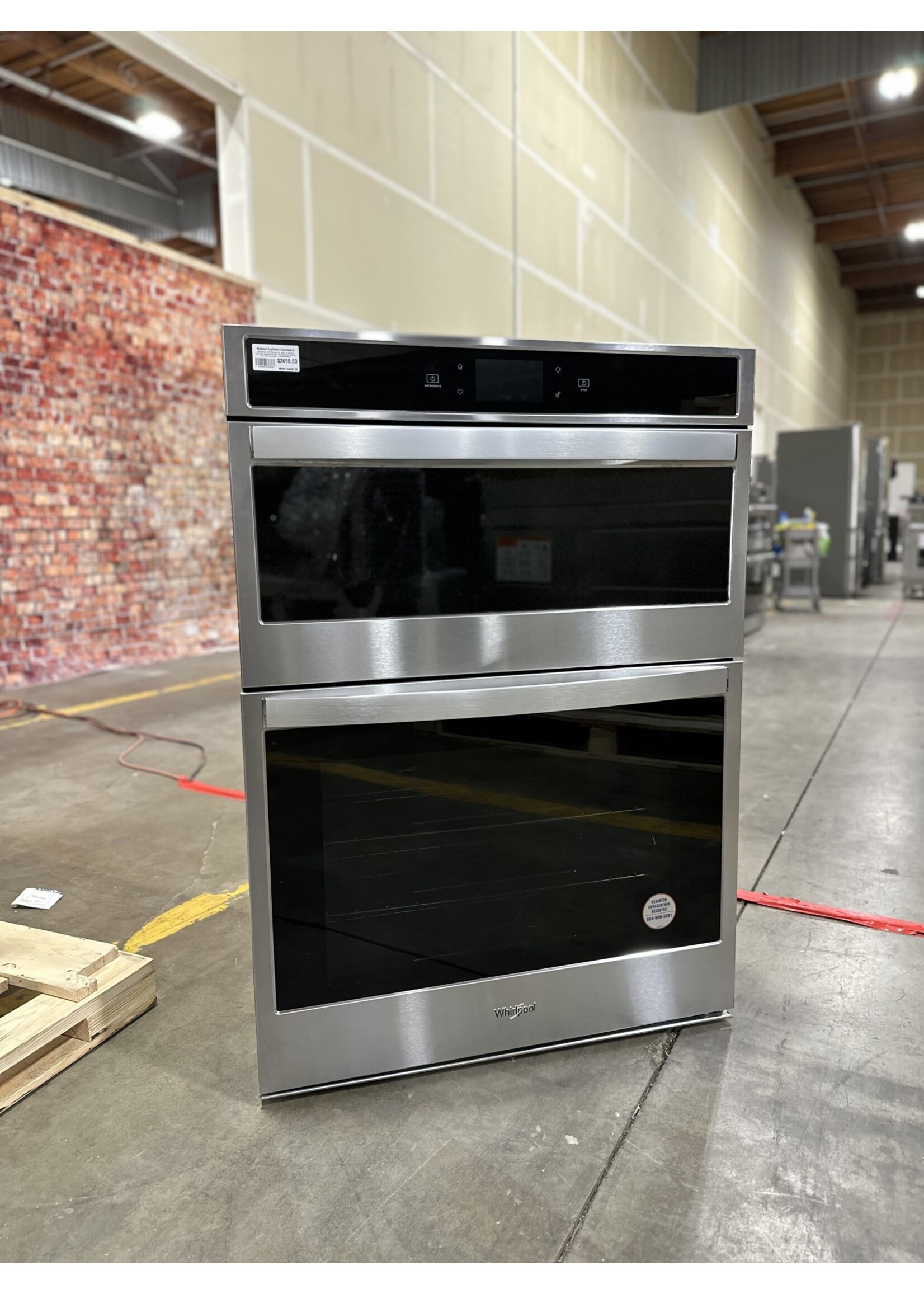 Whirlpool WHIRLPOOL WOC75EC0HS 30" Built-In Electric Convection Double Wall Oven with Microwave with Air Fry when Connected - Stainless steel