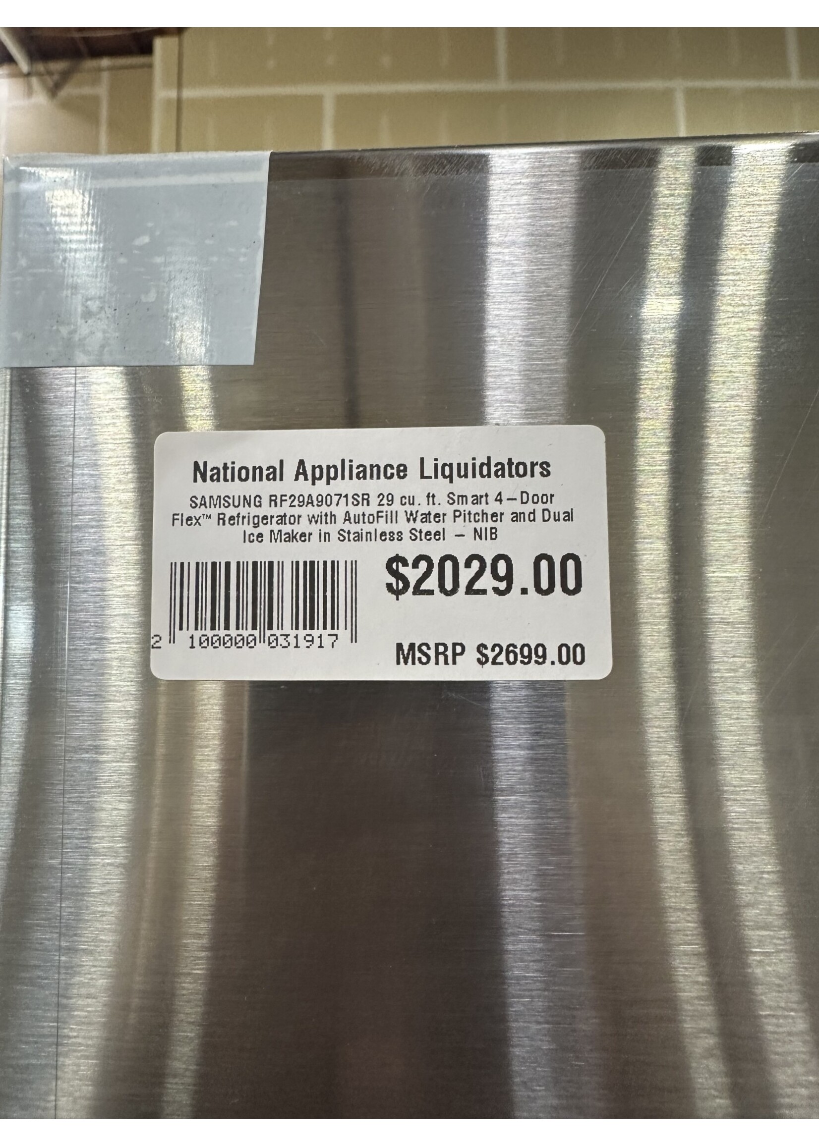 Samsung SAMSUNG RF29A9071SR 29 cu. ft. Smart 4-Door Flex™ Refrigerator with AutoFill Water Pitcher and Dual Ice Maker in Stainless Steel - NIB