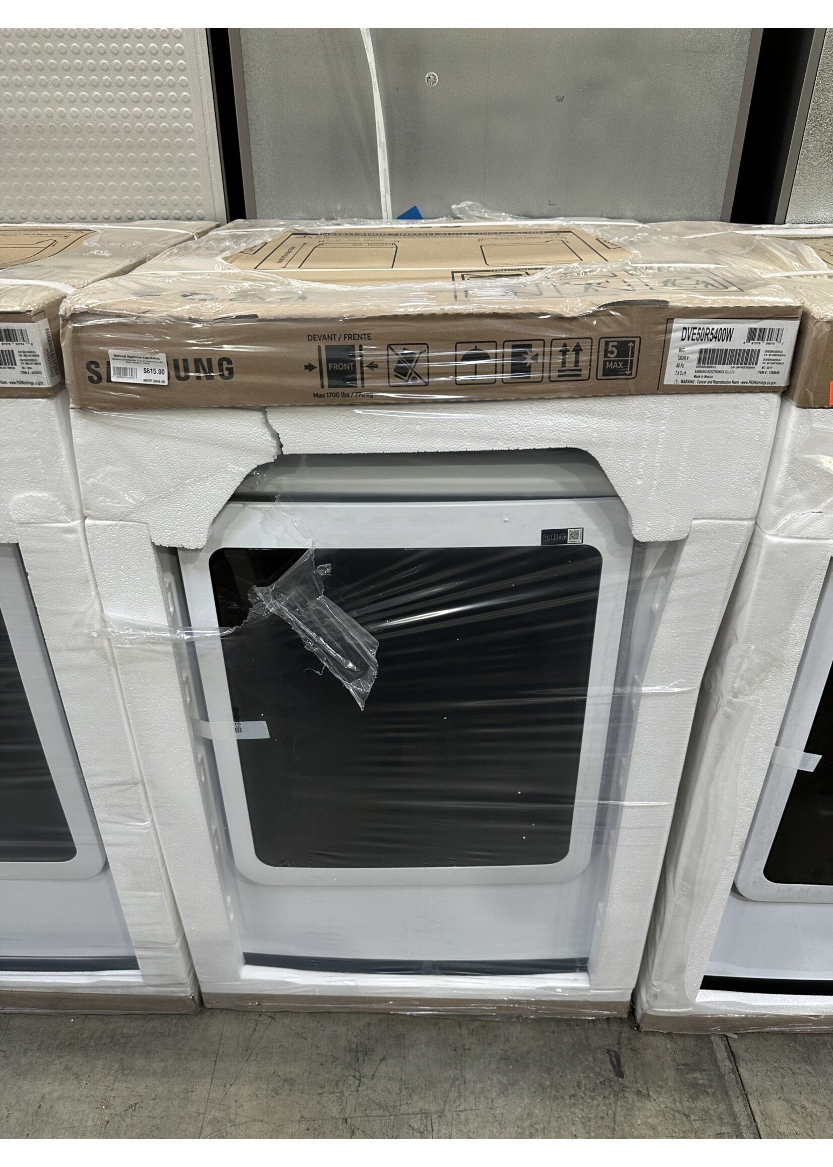 Samsung SAMSUNG DVE50R5400W 7.4 cu. ft. Electric Dryer with Steam Sanitize+ in White