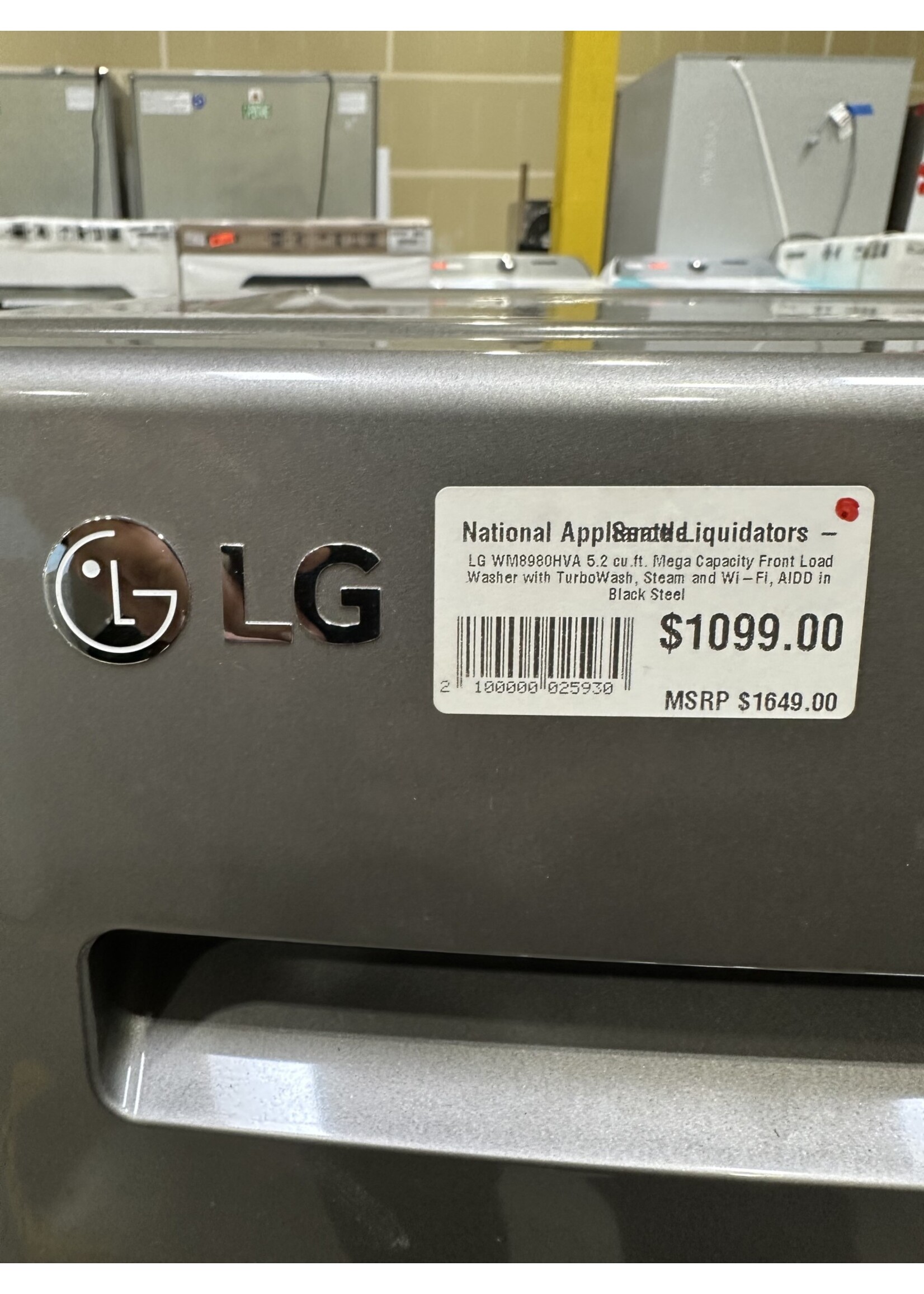 LG LG DLEX8980V 9.0 CF Mega Capacity Front Load Dryer in Black Steel