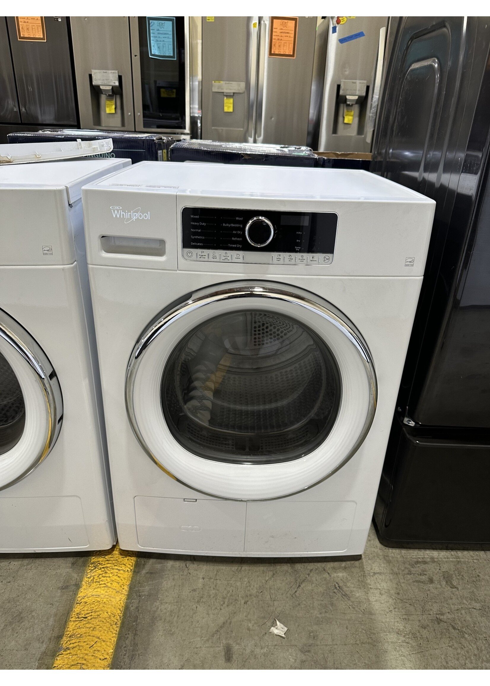 Whirlpool Whirlpool WHD5090GW 4.3 Cu. Ft. Stackable Electric Dryer with Steam and Wrinkle Shield - White