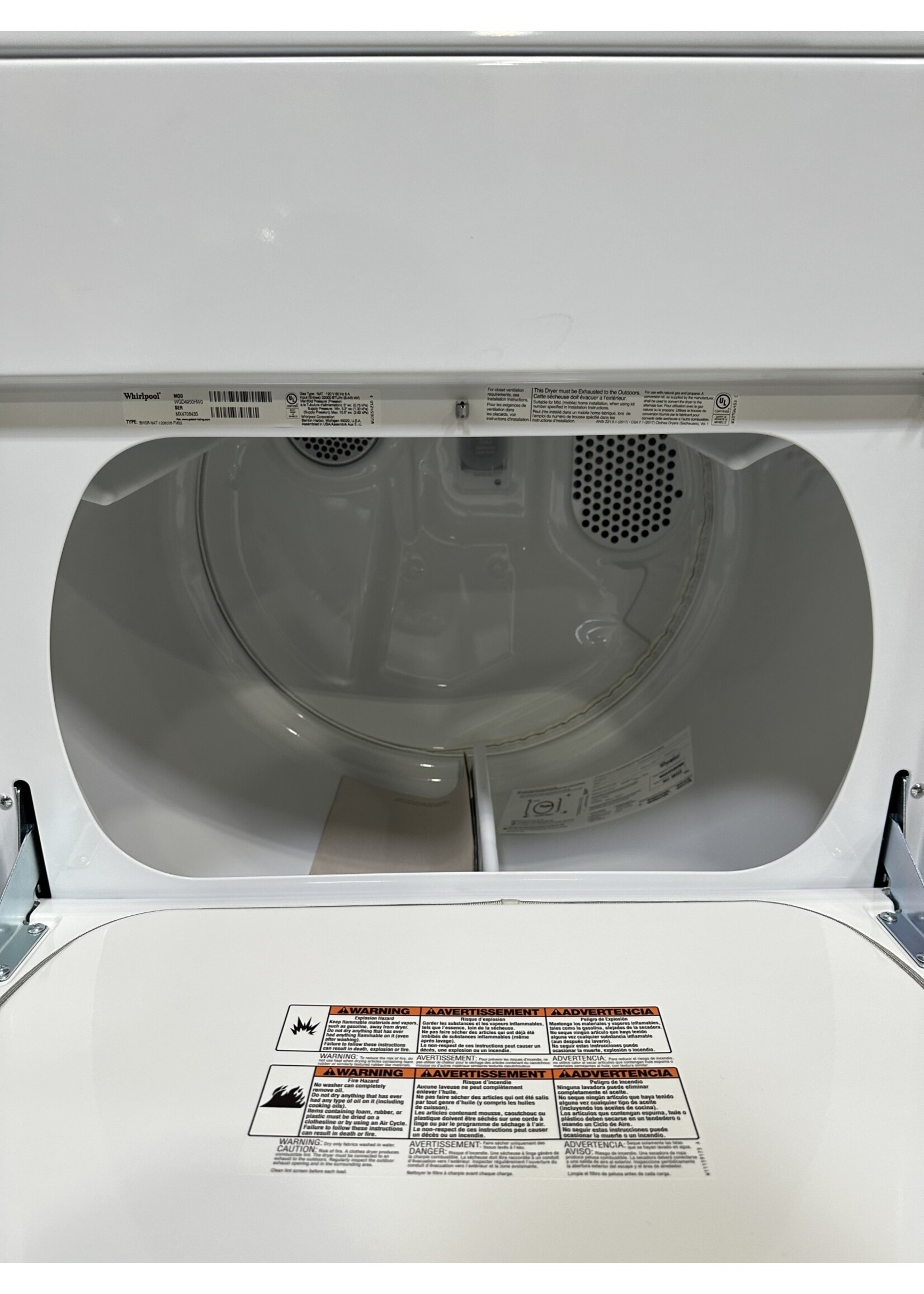 Whirlpool WHIRLPOOL WGD4950HW 7 Cu. Ft. Gas Dryer with AutoDry Drying System - White