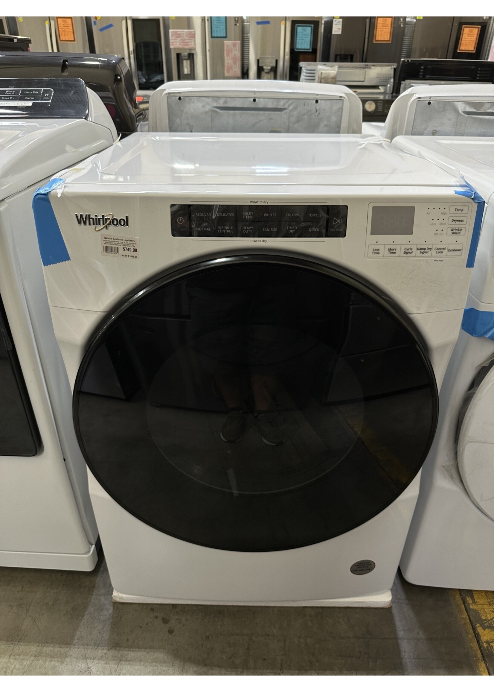 Whirlpool WHIRLPOOL WED5620HW 7.4 cu. ft. 240-Volt White Electric Dryer with Intuitive Touch Controls and Advanced Moisture Sensing, ENERGY STAR - NIB