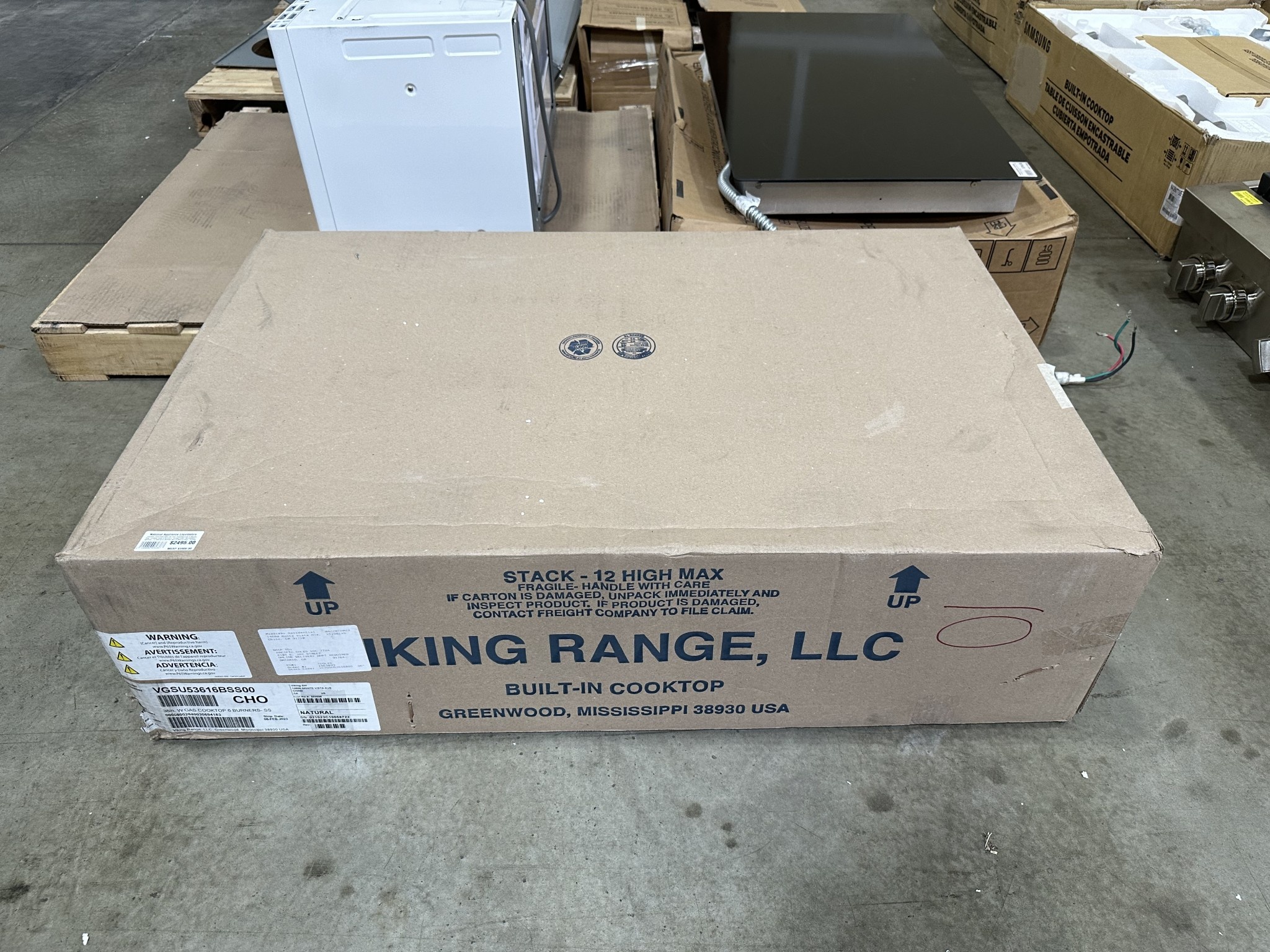 VIKING VIKING VGSU53616BS 36 Inch Professional 5 Series Gas Cooktop