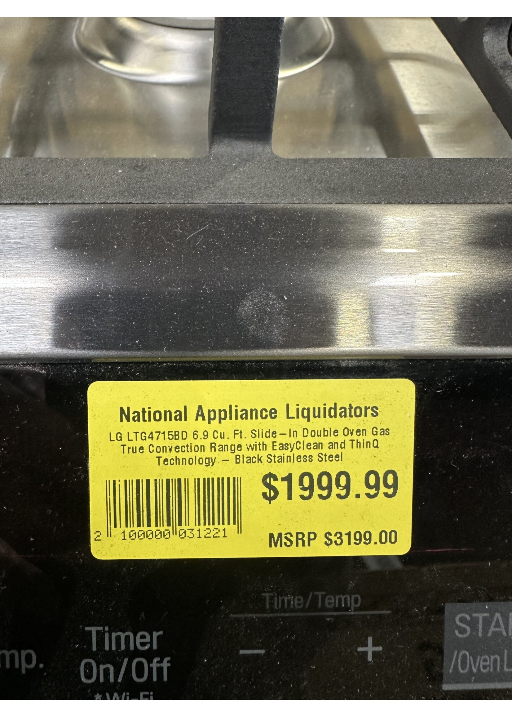 LG LTG4715BD 6.9 Cu. Ft. SlideIn Double Oven Gas True Convection Range