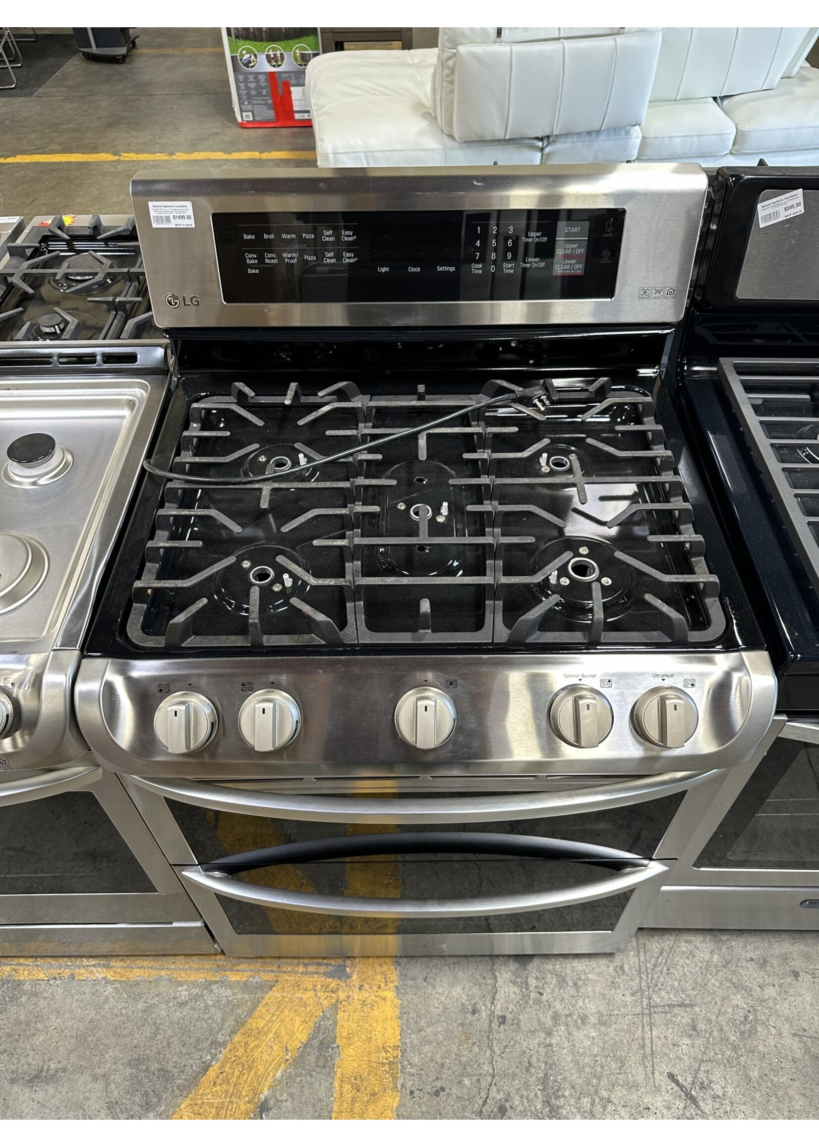 LG LG LDG4313ST 6.9 Cu. Ft. Freestanding Double Oven Gas True