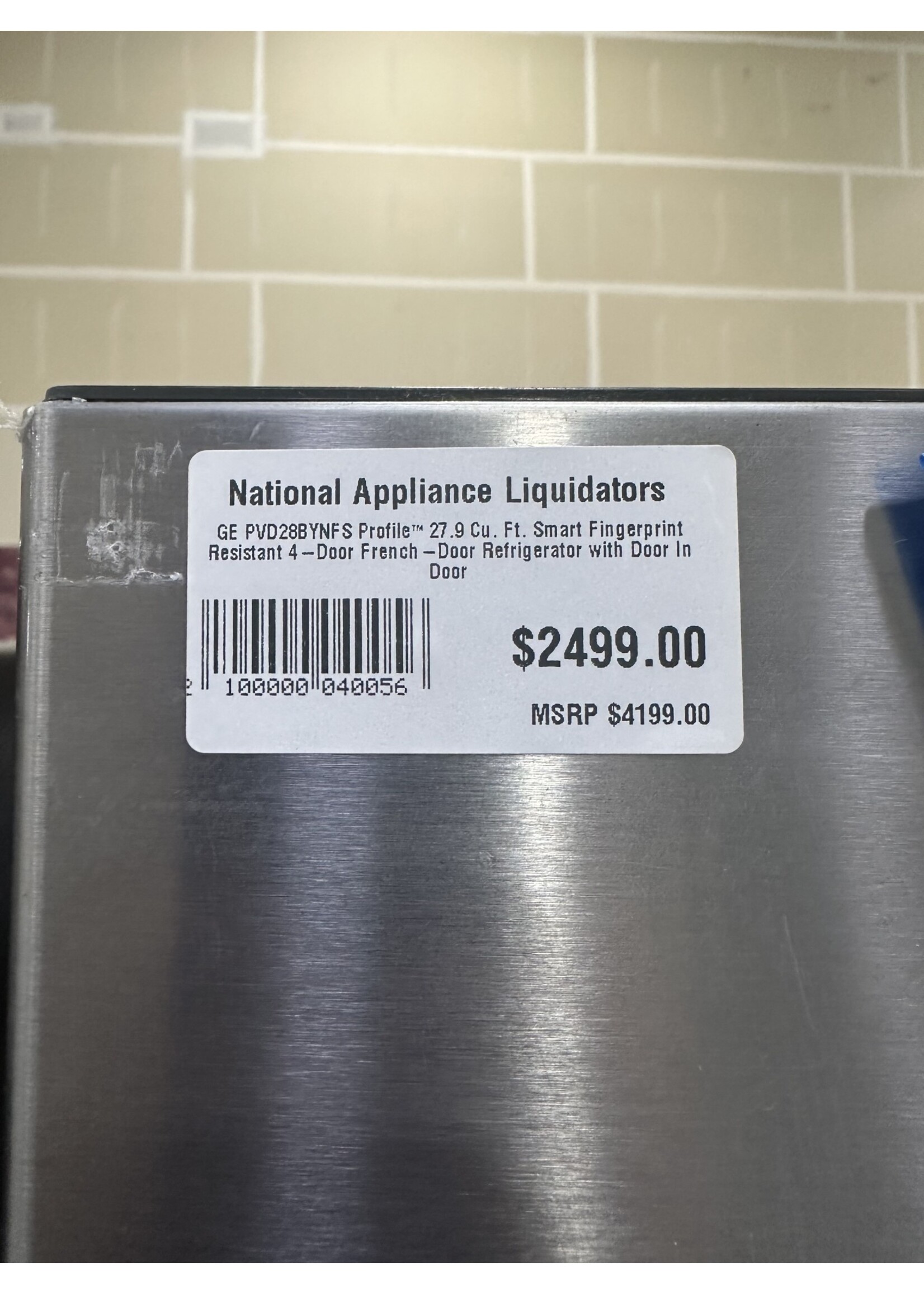 GE GE PVD28BYNFS Profile™ 27.9 Cu. Ft. Smart Fingerprint Resistant 4-Door French-Door Refrigerator with Door In Door