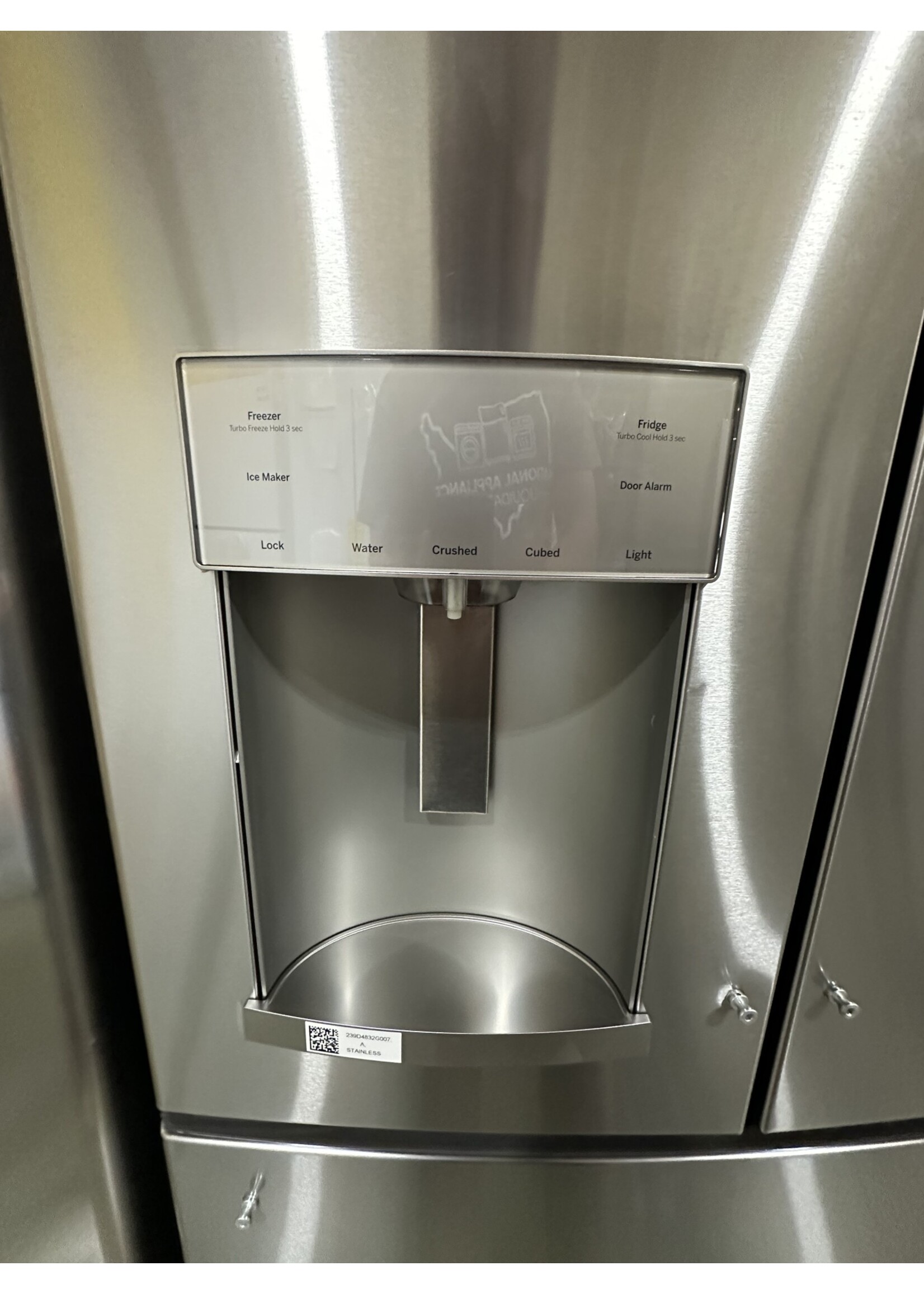 GE GE GYE22GYNFS 22.1 cu. ft. French Door Refrigerator in Fingerprint