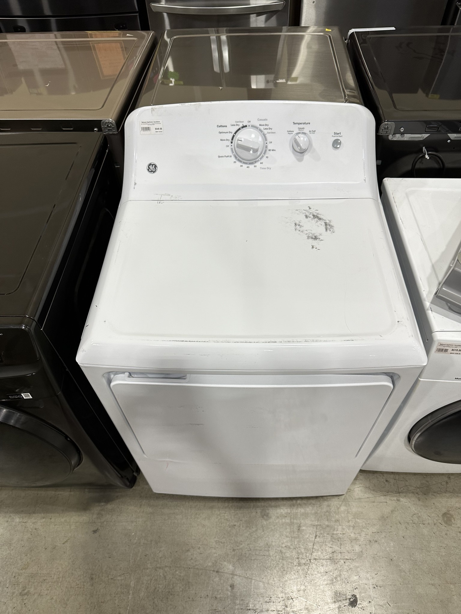 GE GE GTX22EASKWW 6.2 Cu. Ft. Capacity Aluminized Alloy Drum Electric