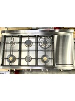 BERTAZZONI BERTAZZONI MAST486GRTBXT 48 Gas Rangetop 6 brass burners + electric griddle