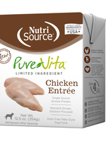 NutriSource Pure Vita Dog Tetrapak GF Chicken Entree 12.5 oz 12/Case