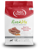 NutriSource Pure Vita Dog GF Beef & Red Lentil 5lbs