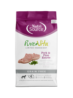 NutriSource Pure Vita Dog GF Pork & Peas 25lbs