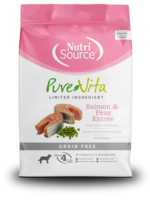 NutriSource Pure Vita Dog GF Salmon & Peas 15lbs