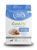 NutriSource Pure Vita Dog GF Turkey & Sw.Potato Small Bites 15lbs