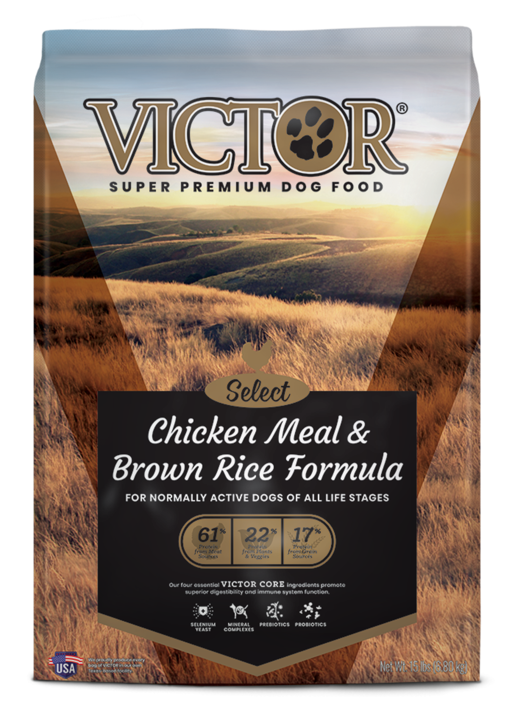 Victor Pet Food VICTOR SELECT CHICKEN MEAL & BROWN RICE 40#