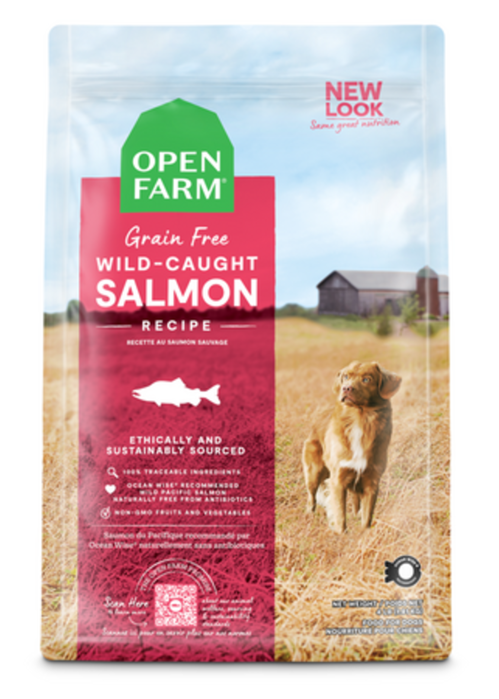 Open Farm OPEN FARM DOG DRY GF WILD- CAUGHT SALMON 4lbs