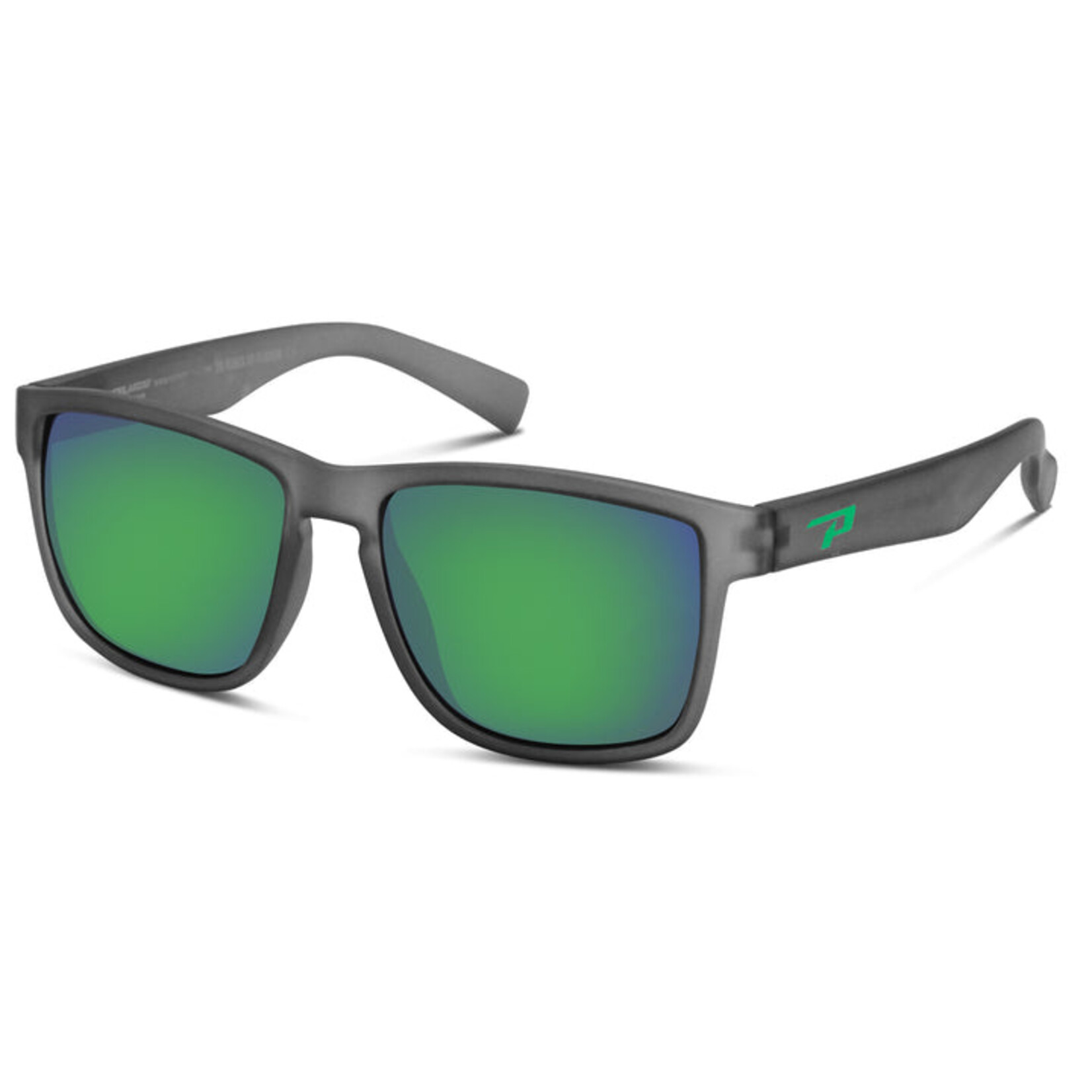 PEPPERS LONG POINTE - FROSTED GREY W/ GREEN MIRROR POLARIZED