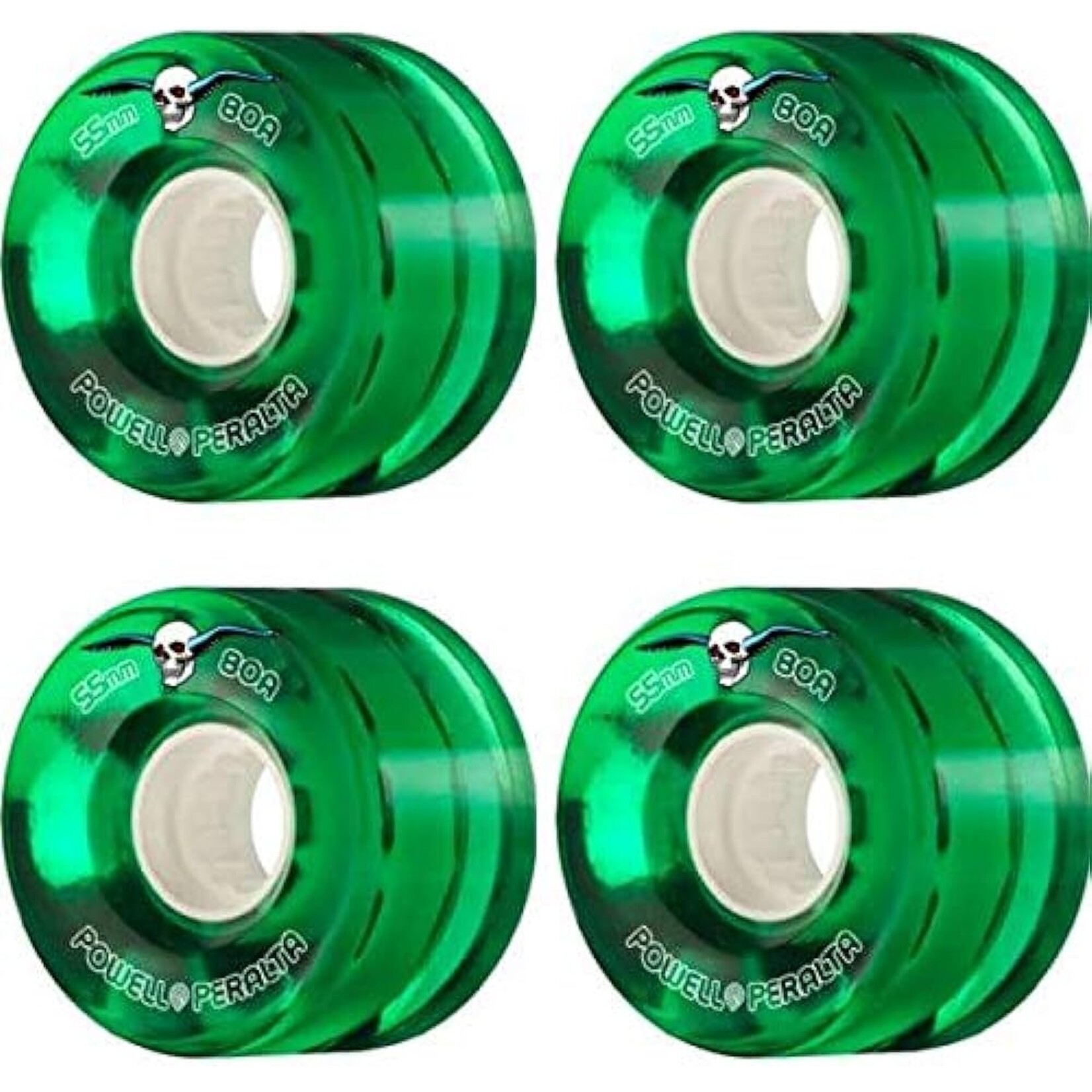 POWELL PERALTA CLEAR CRUISER 4 WHEELS 55MM BOA - GREEN