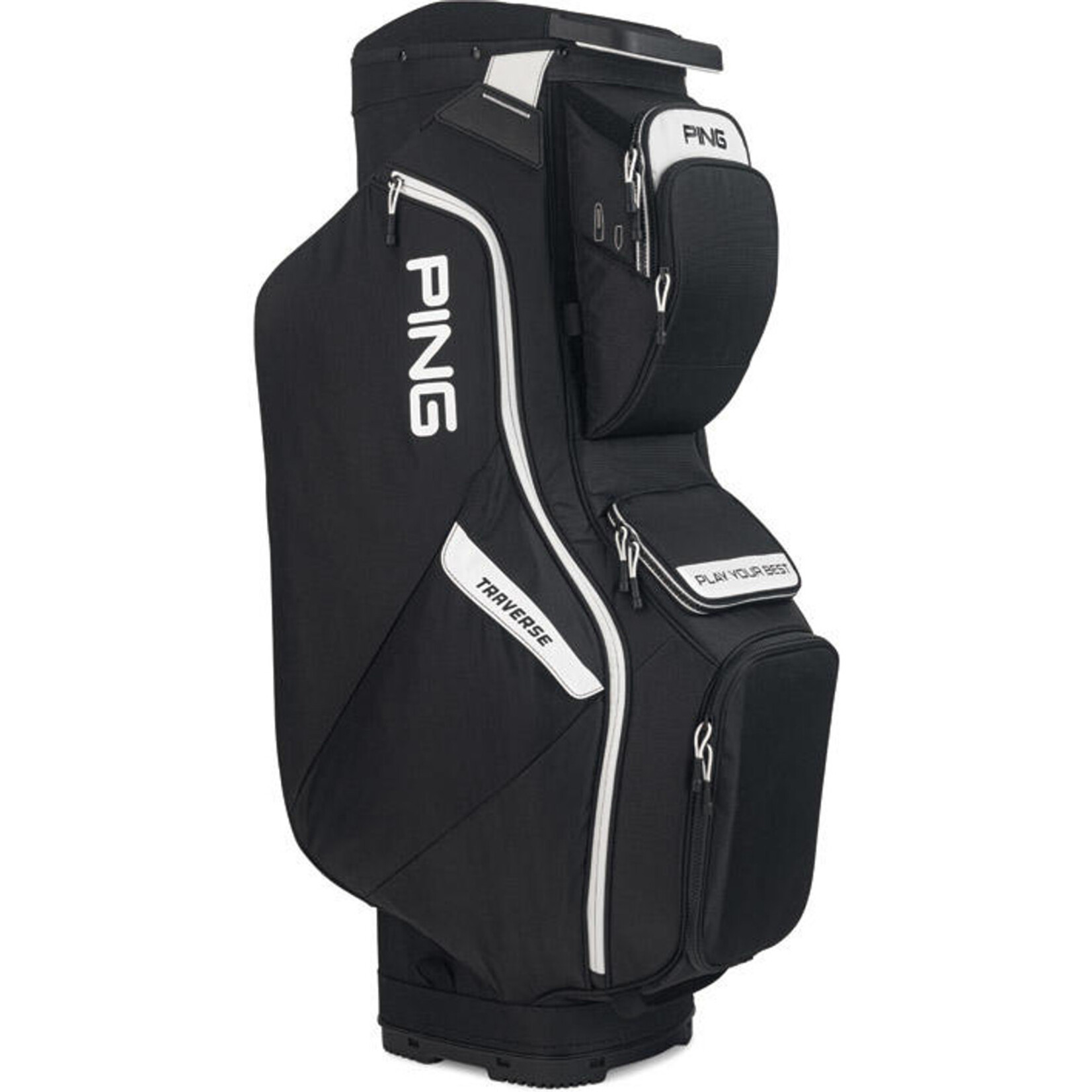 PING Traverse 214 Golf Bag - Black/White