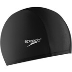 SPEEDO ADULT FABRIC COMFORT SWIM CAP O/S BLACK/WHITE