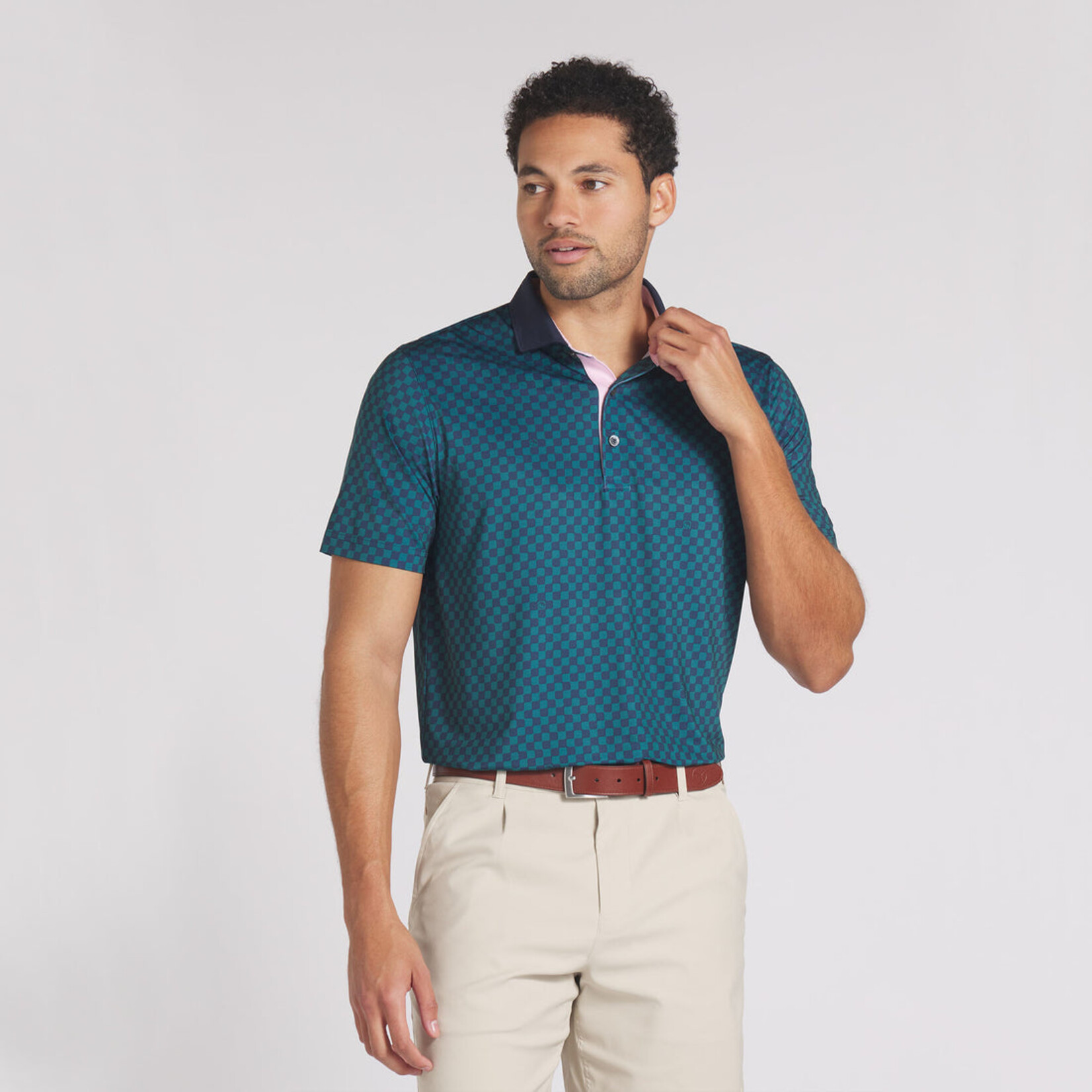 ARNOLD PALMER PUMA X AP MATTR CHECKERED POLO
