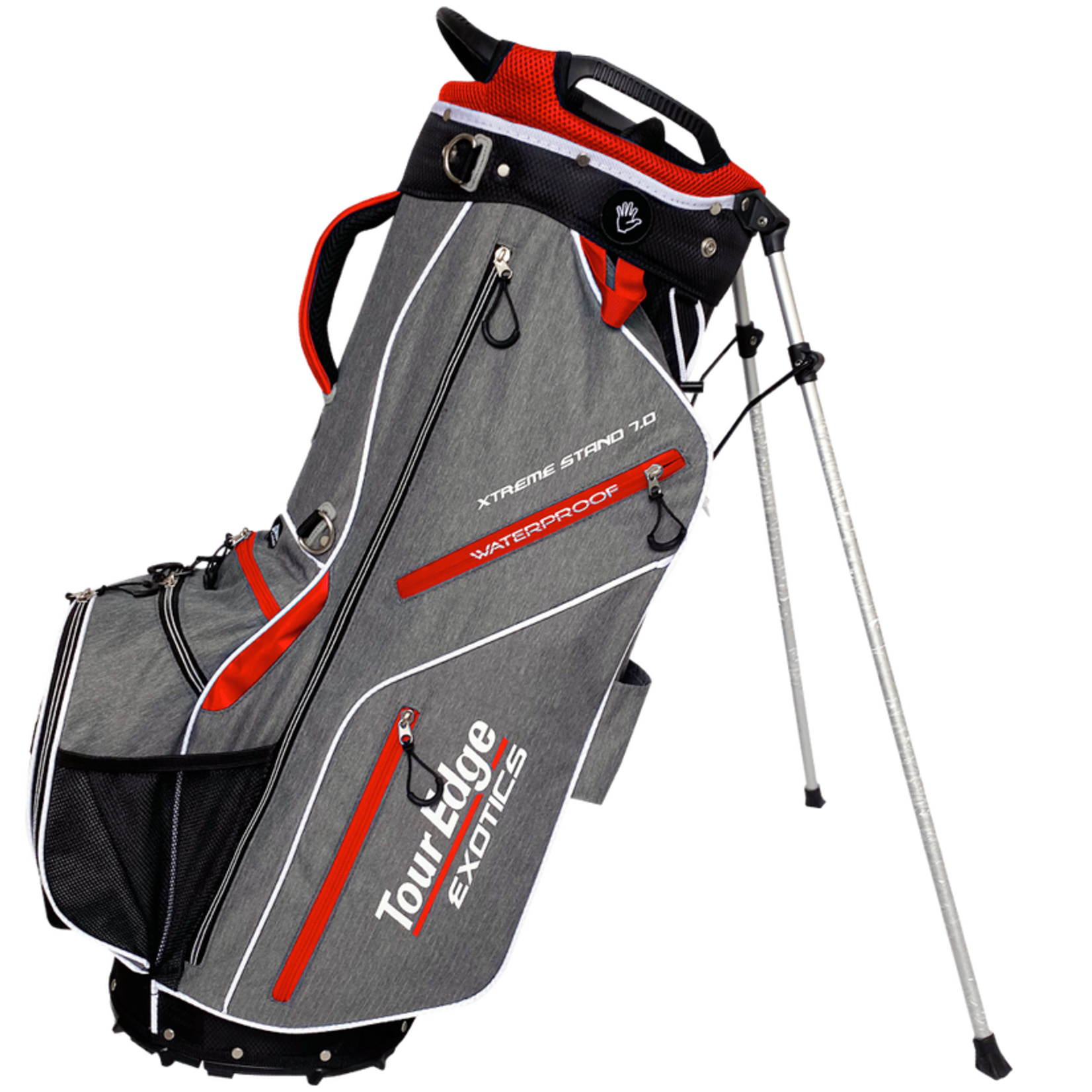 TOUR EDGE EXOTICS XTREME STAND 7.0 BAG HEATH/RED/WHITE - 2025