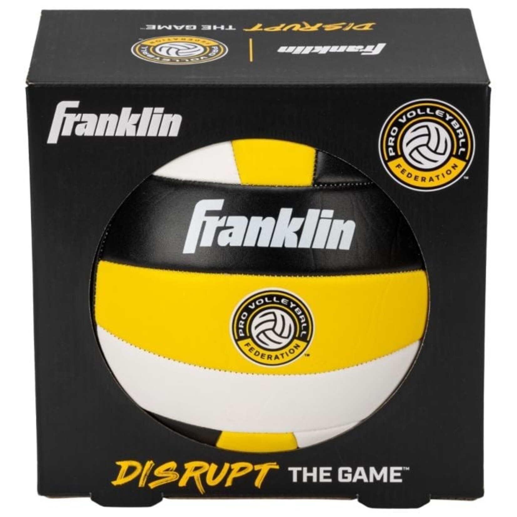 FRANKLIN PVF 18 Panel Recreational Volleyball  - Yellow/Black