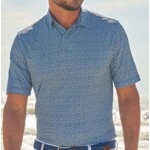GREG NORMAN ULTRA STRETCH POLO - GREAT WHITE MOSAIC
