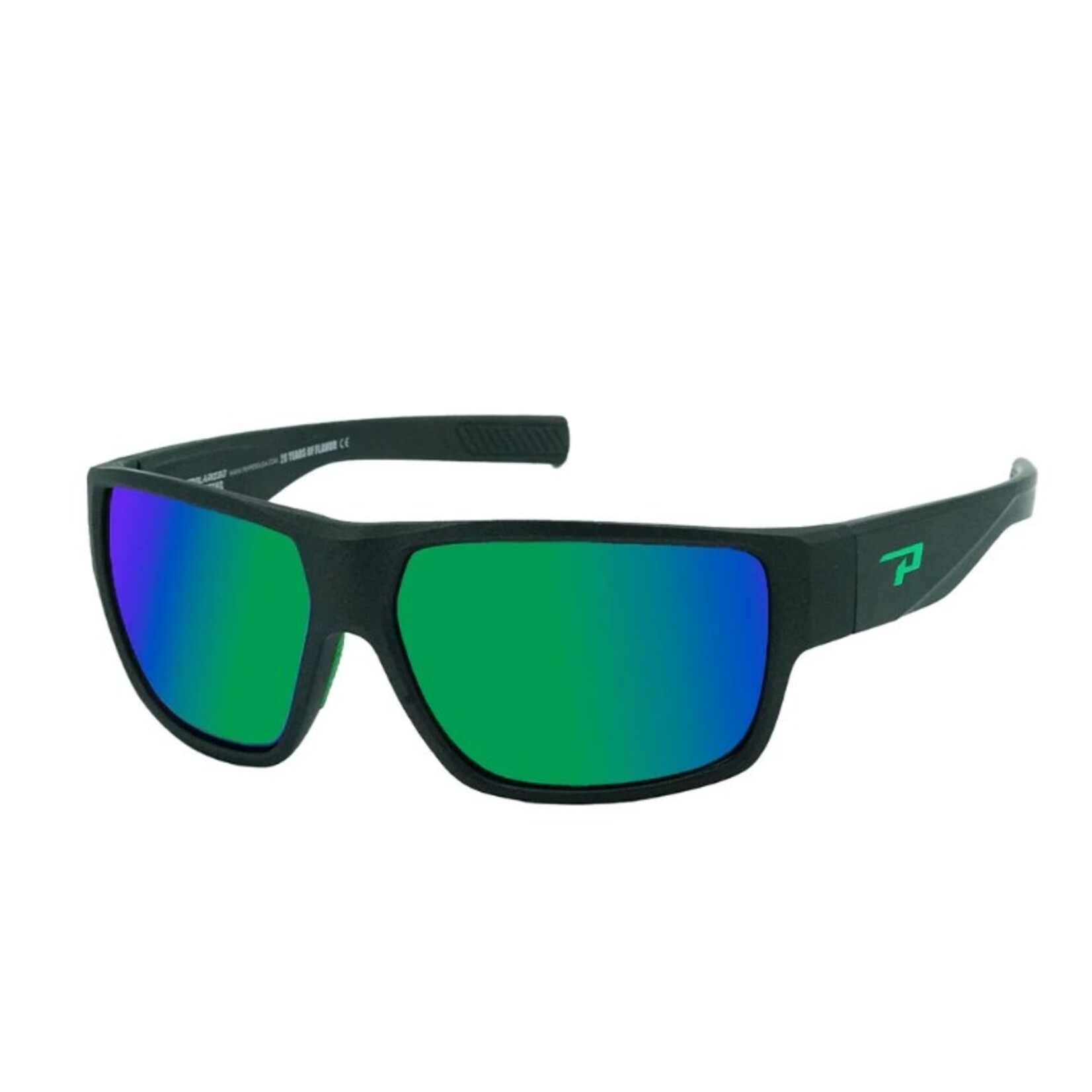 PEPPERS BIG KAHUNA DARK GREY W/ GREEN REVO POLARIZED
