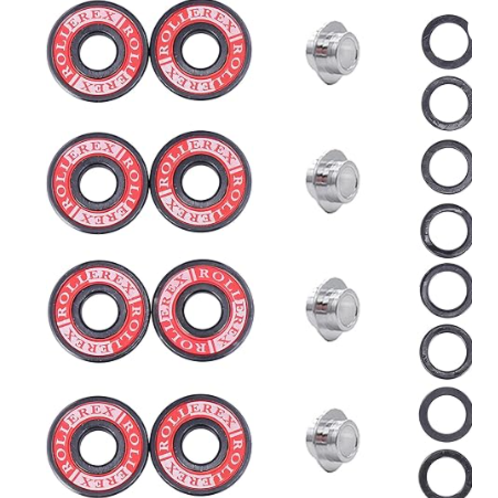 ROLLEREX ROLLEREX VXT 500 PREMIUM INLINE SKATE WHEELS- ROCKET RED- 72 MM